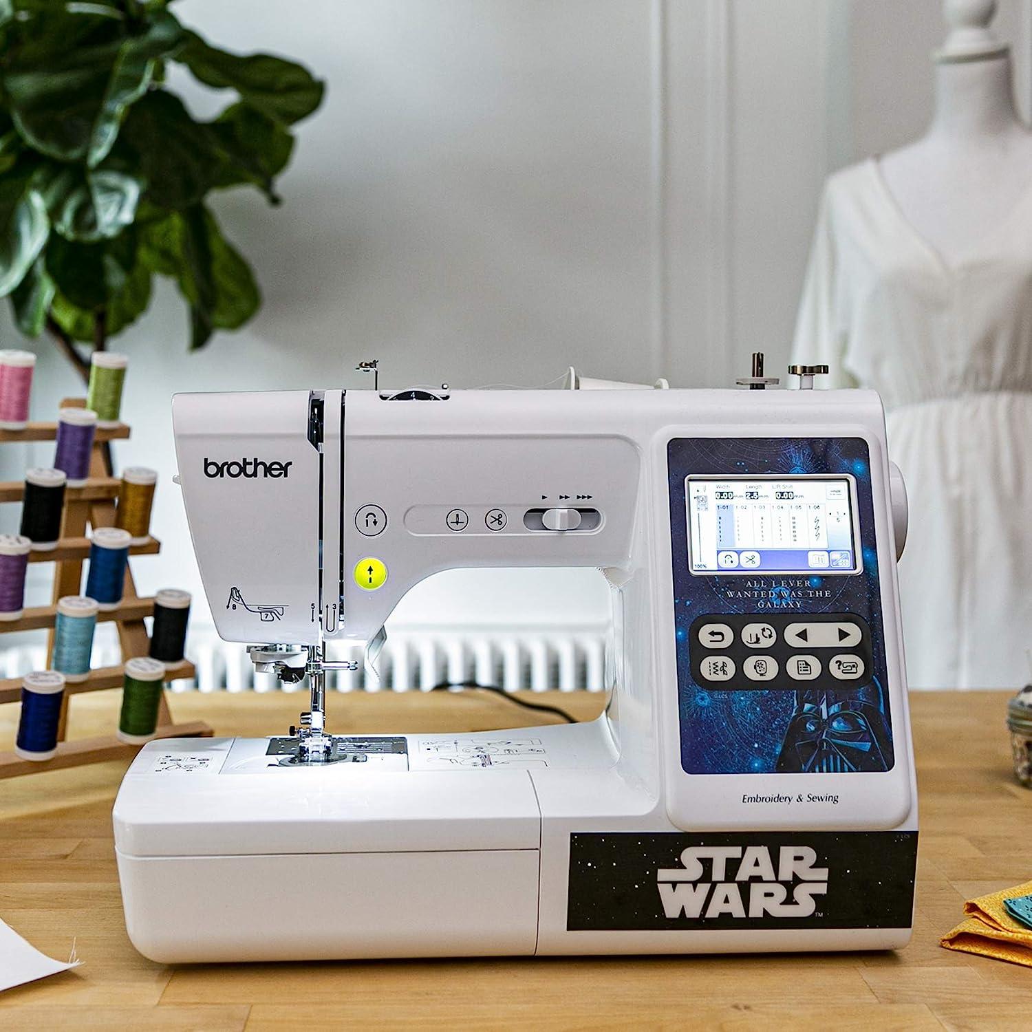 Brother Sewing and Embroidery Machine LB5000S 4 Interchangeable Star Wars  Faceplates 10 Downloadable Star Wars Designs 80 Embroidery Designs 103  Built-In Sewing Stitches 4 x 4 Embroidery Area Large 3.2 LCD Touc