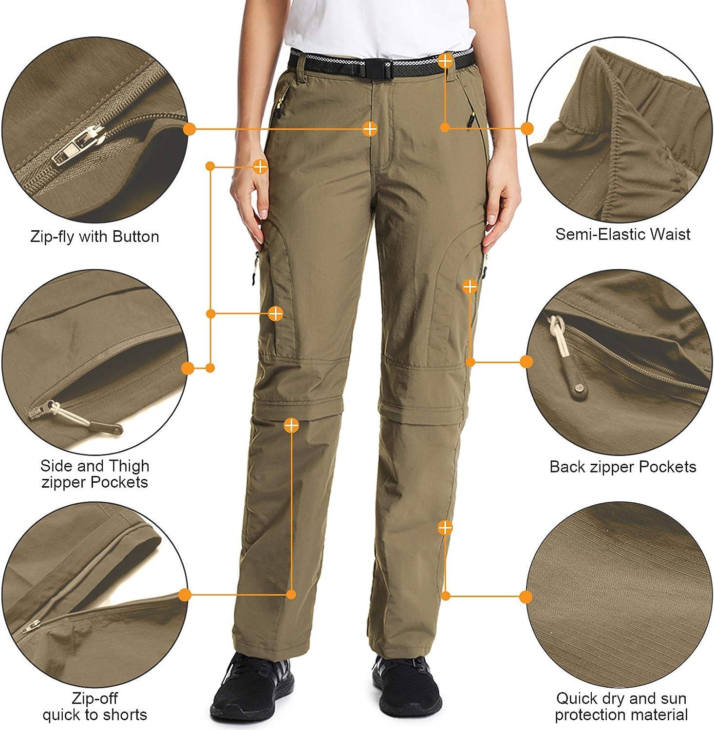 Wespornow Men's Convertible Hiking Trousers Quick Drying