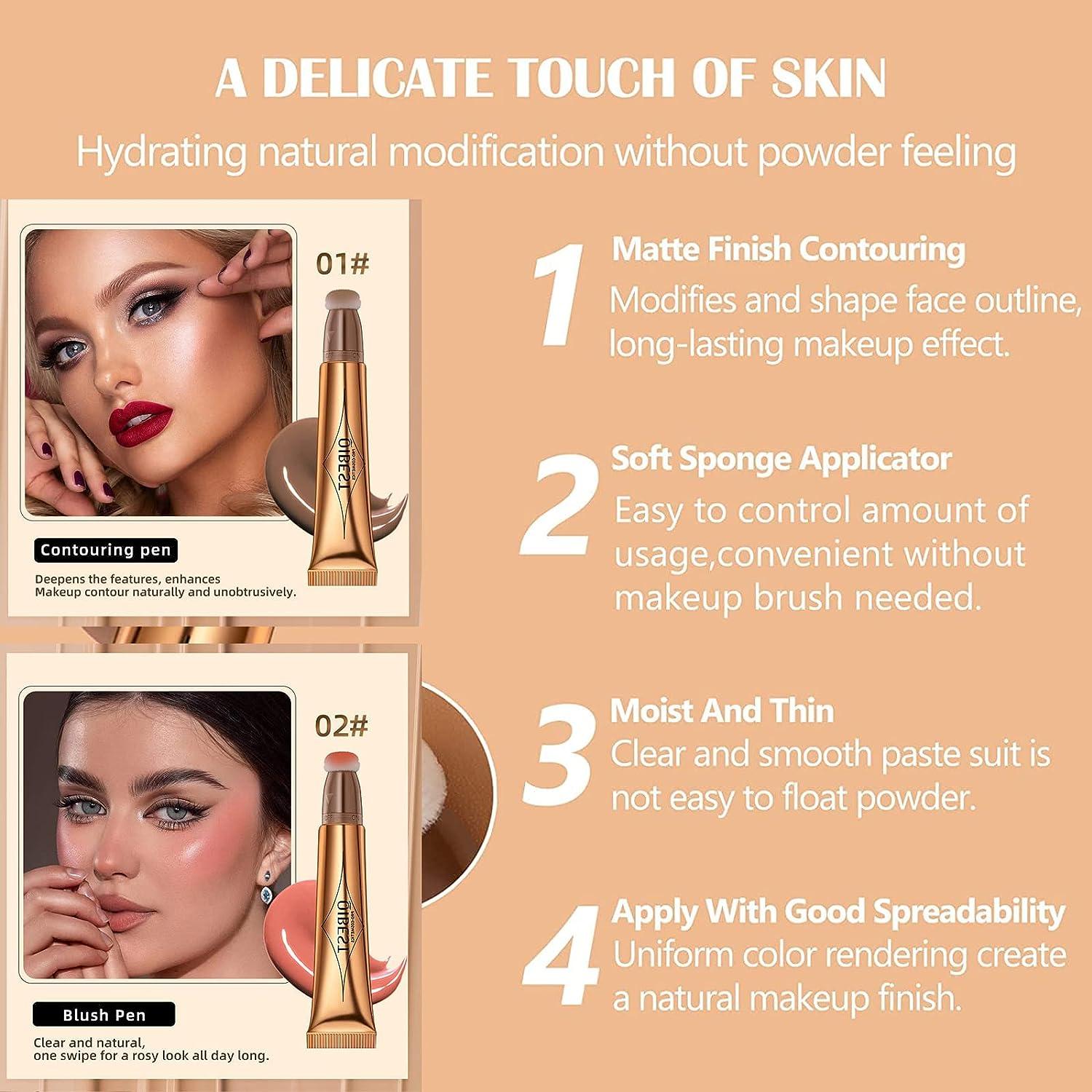 2 Colors Liquid Contour Beauty Wand Smooth Creamy Matte Finish Liquid