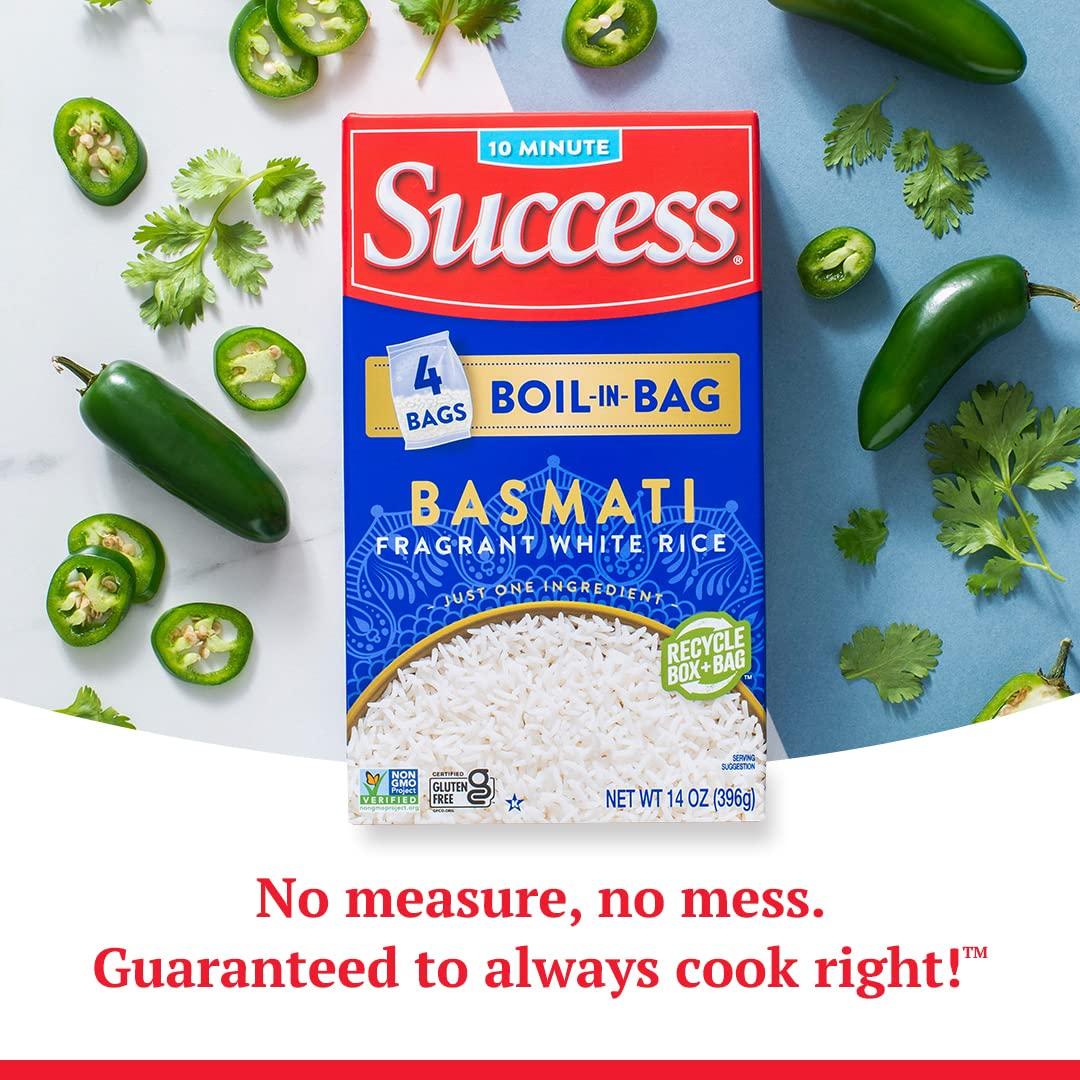 Success BoilinBag Rice, Basmati Rice, Quick and Easy Rice Meals, 14