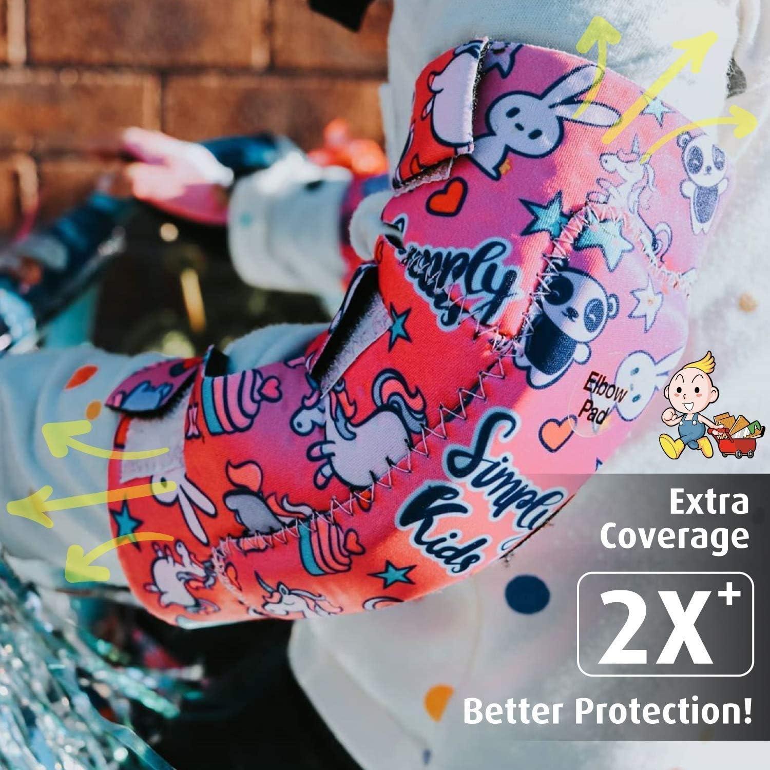 Kids Knee and Elbow Pads with Bike Gloves Unicorn Small Toddler Protective Gear Set for Roller Skating Skateboarding Boys Girls 2 11