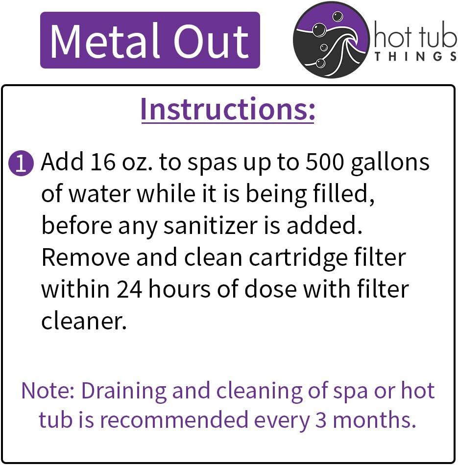 Hot Tub Things Metal Out 16 Ounce Prevent Scale Staining and Calcium