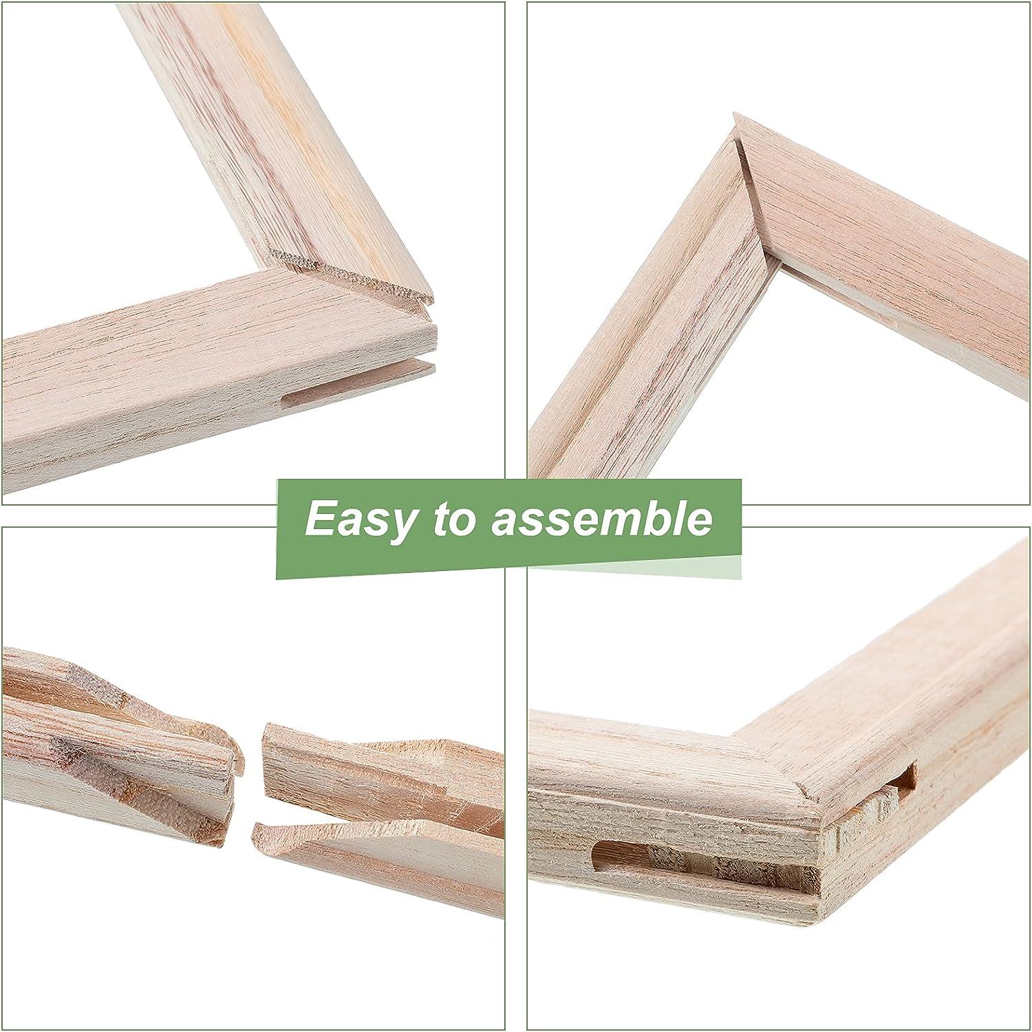 2 Pieces Canvas Wood Stretcher Bars 16 x 20 Inch Pine Wood Frame Wooden Painting Stretching Bars