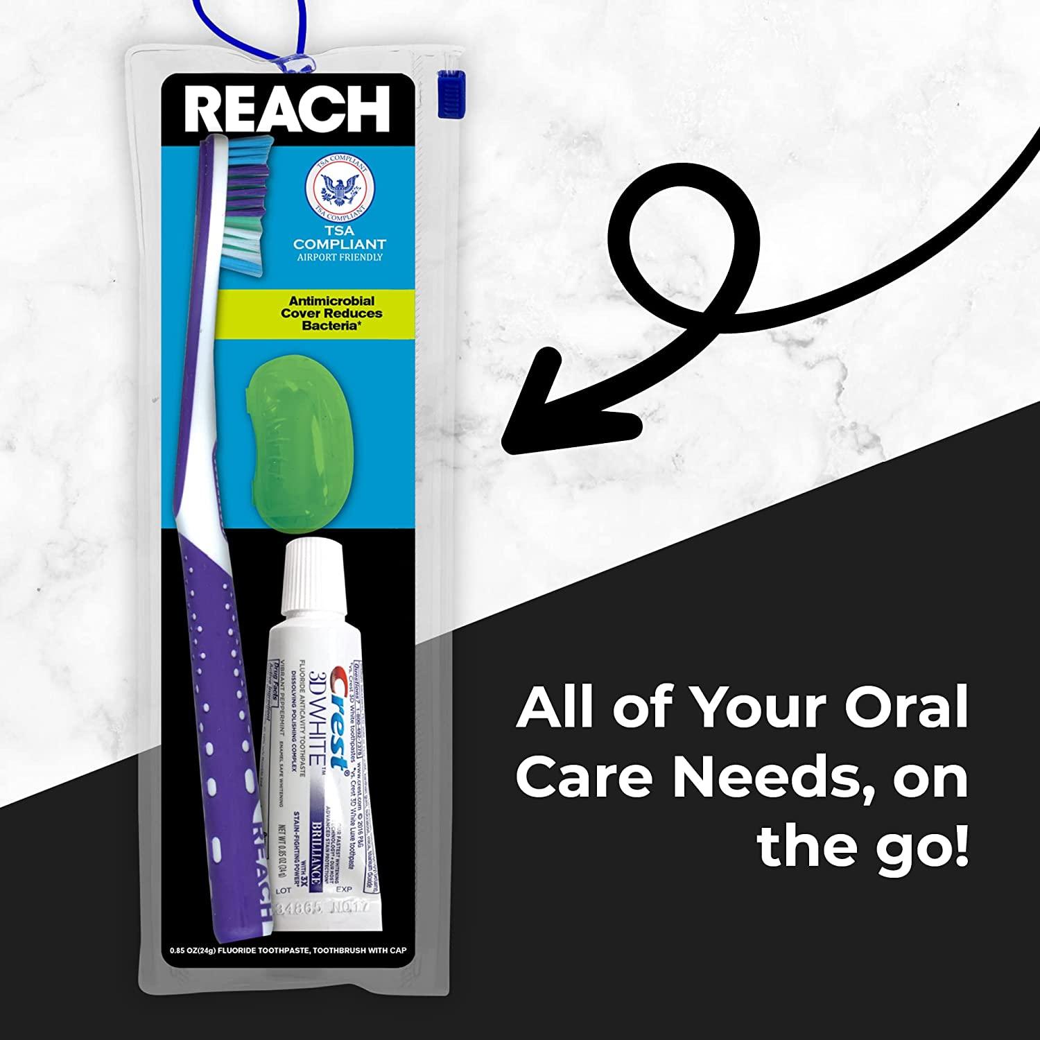 REACH Ultraclean Travel Kit Toothbrush with Toothbrush Cap and