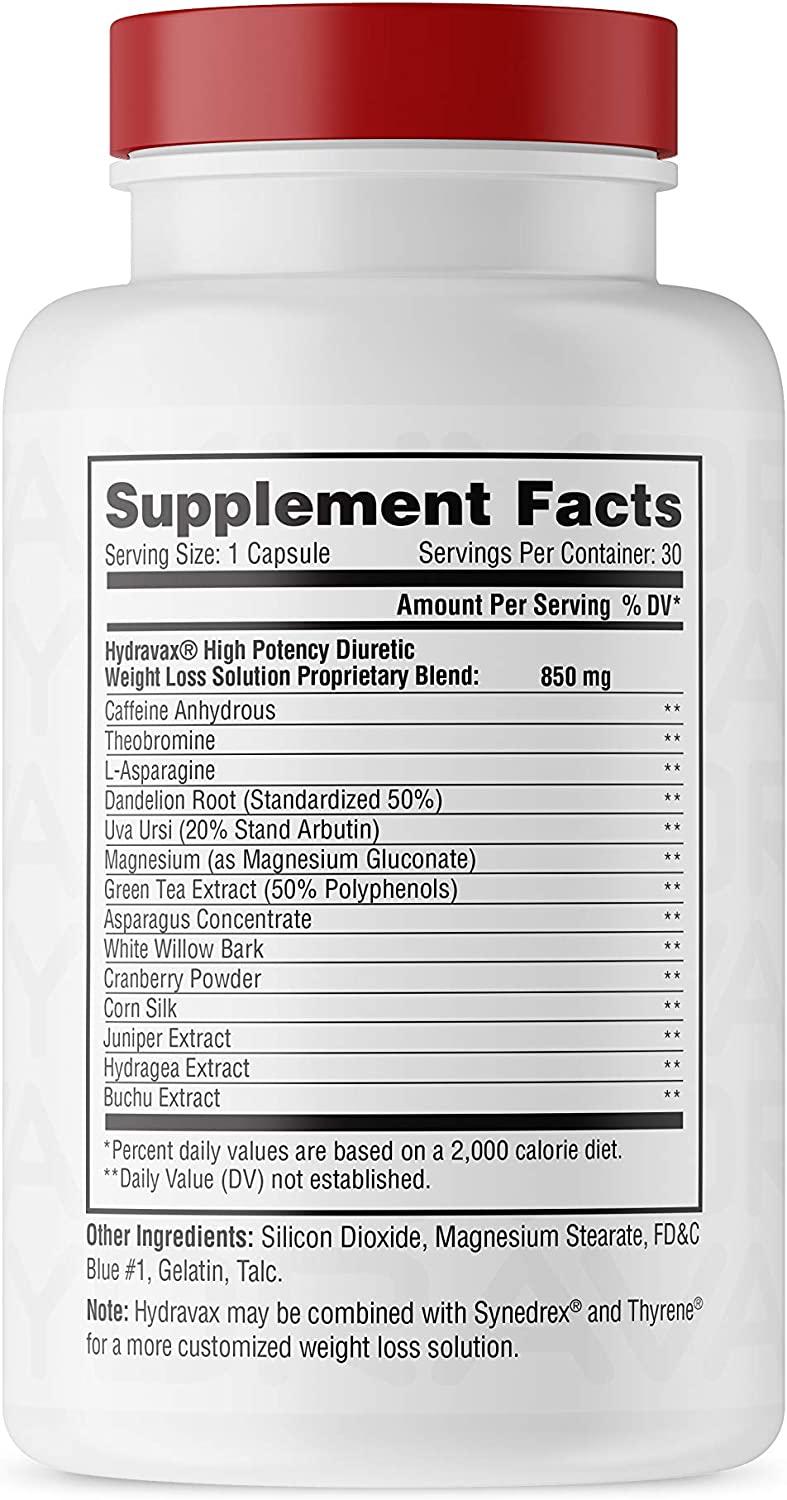 Metabolic Nutrition, Hydravax Premium Diuretic Water Pills, Natural