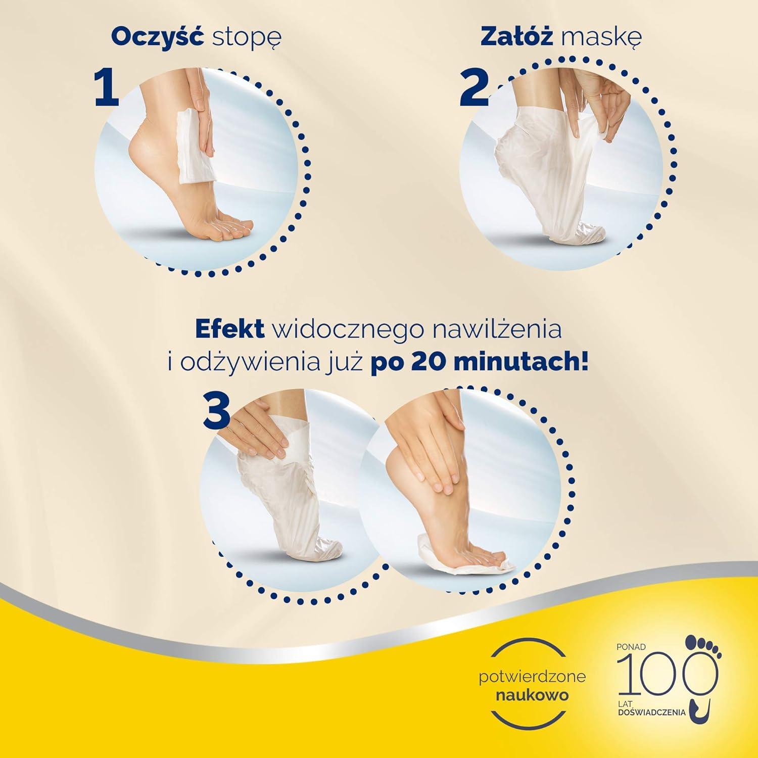 Scholl Expert Care Pedi Mask - Intensively Nourishing Aloe Vera Foot Mask |  1 Pair for Smooth Soft Feet | Buy Now with Express International Delivery |  GoSupps.com