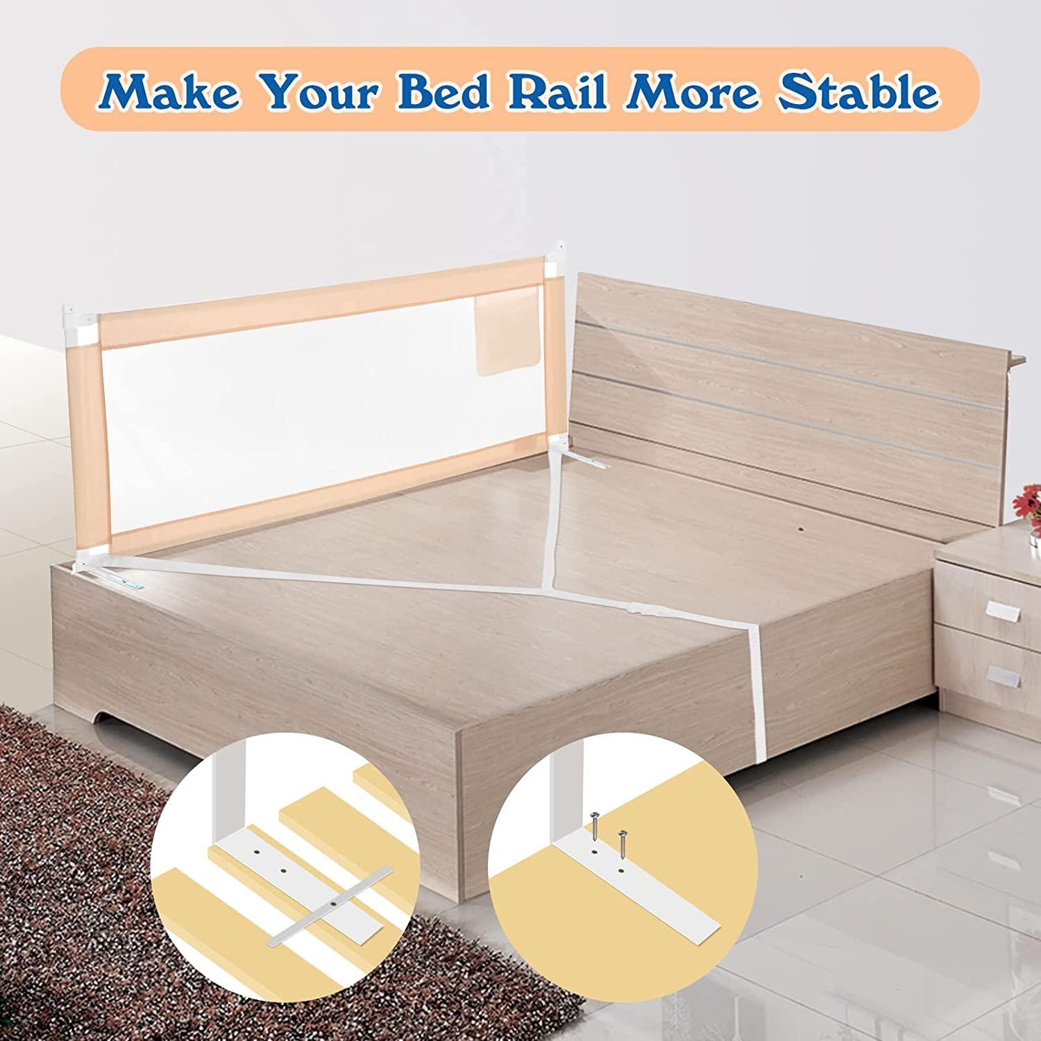 70 Inches Bed Rail for Toddlers Fold Down Safety Baby Bed Guard Swing