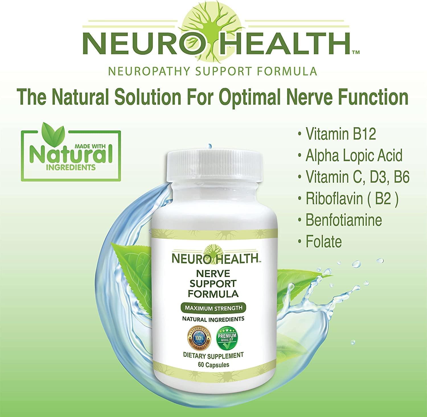 Neuro Health Nerve Support Formula with B12 and Alpha Lipoic Acid