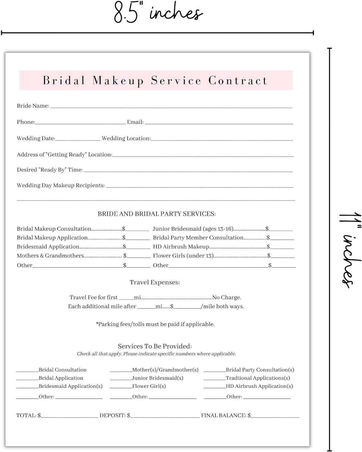 Bridal Makeup Service Contract 50