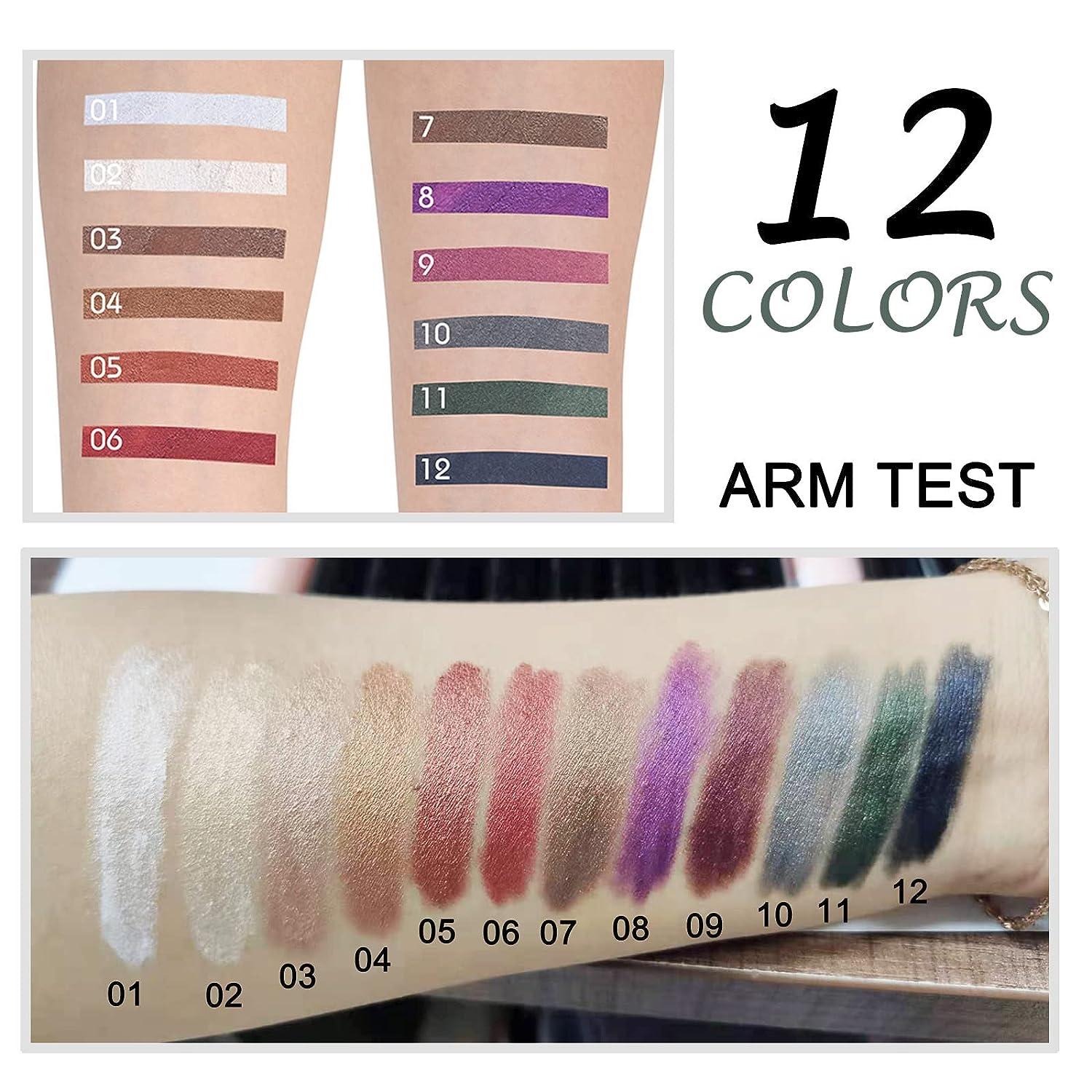 Cream Eyeshadow Stick 2in1 Eye Shadow Pencil Crayon with Smudger