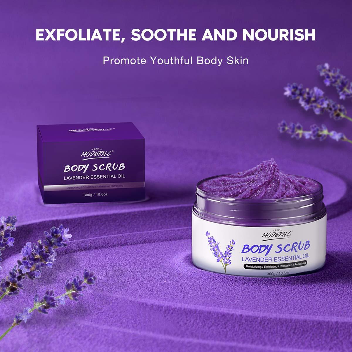 Lavender Body Scrub Natural Organic Dead Sea Salt Anti Aging