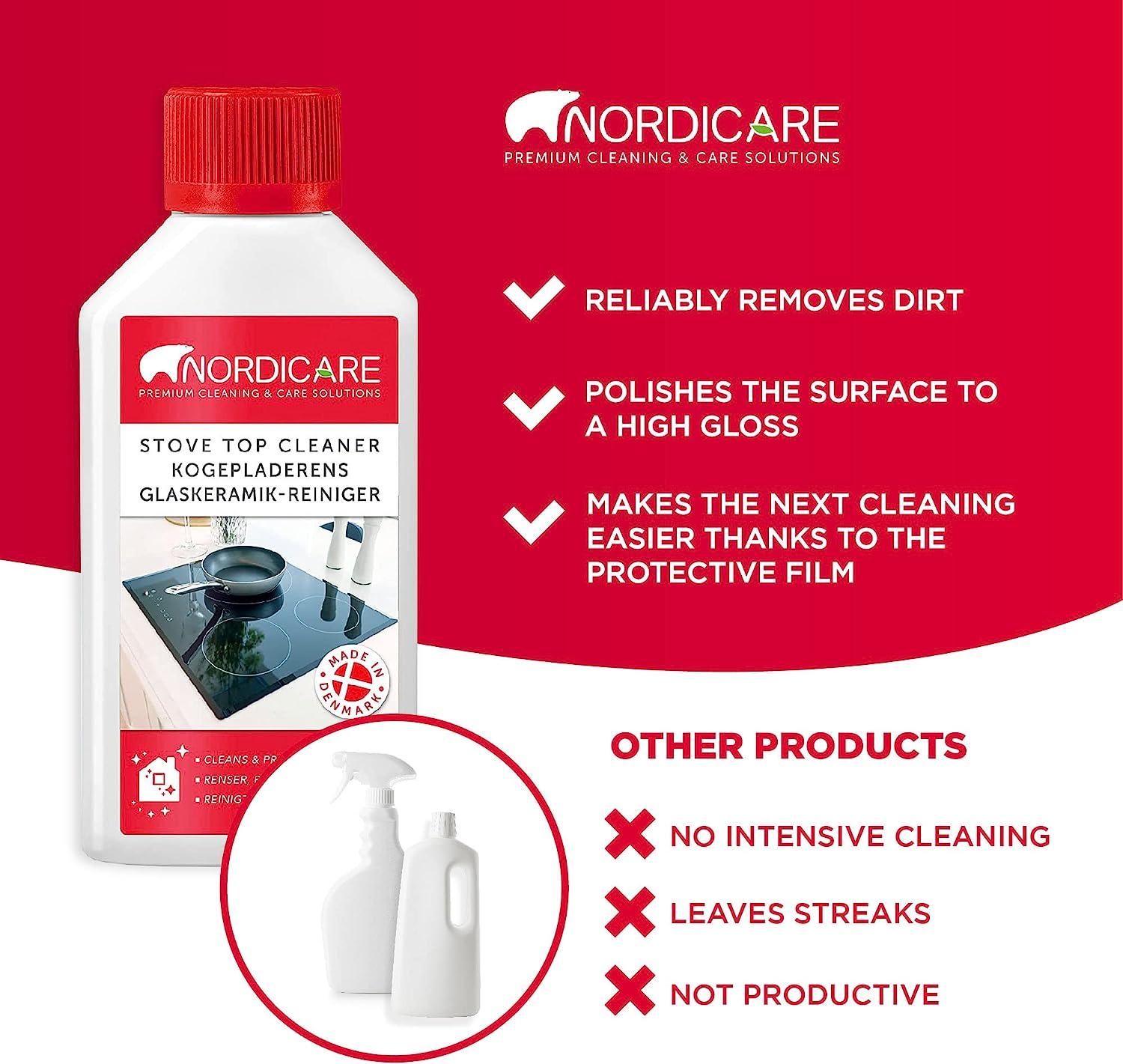 Nordicare Stove Top Cleaner Glass Ceramic Induction Cooktop Cleaner