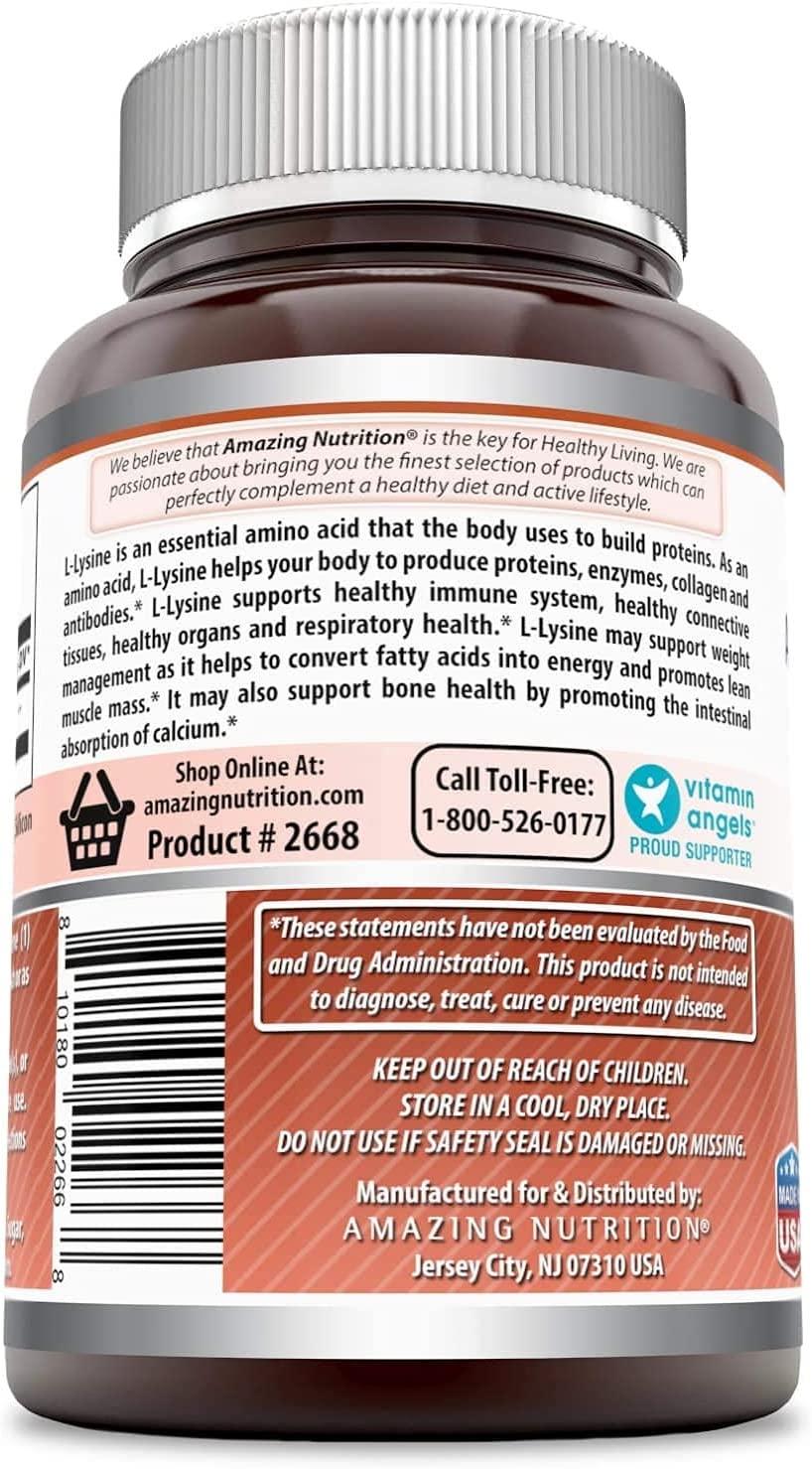 Amazing Formulas LLysine Amino Acid Vitamin Supplement Immune