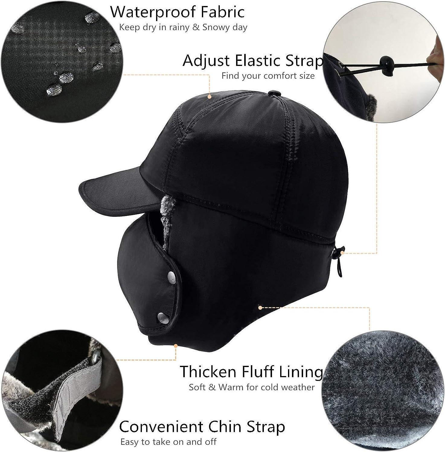 Trooper Trapper Hat - Unisex Winter Aviator Hat with Ear Flap and