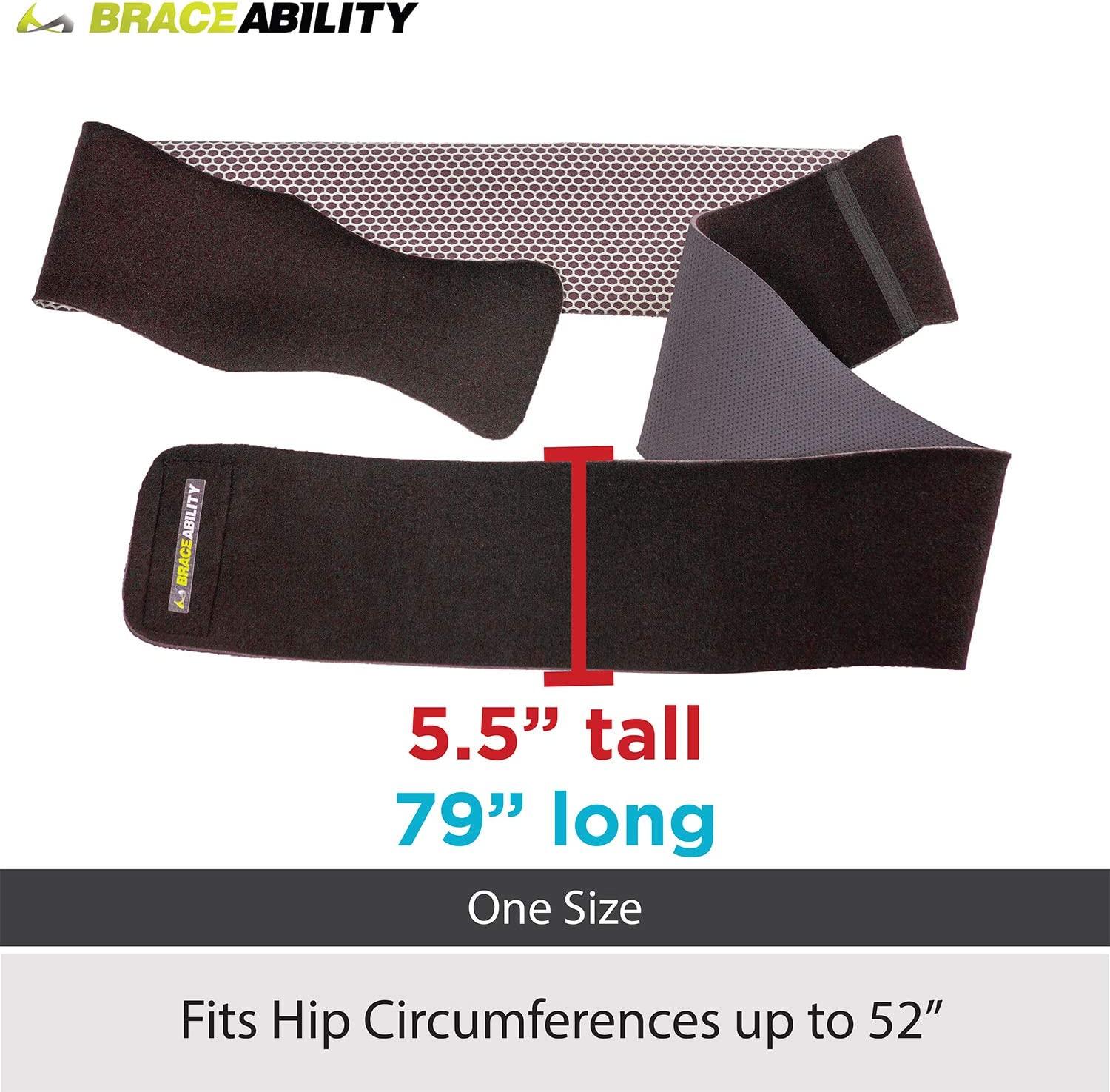 BraceAbility Hip Brace & Groin Strain Wrap NonSlip Hamstring & Thigh Compression Support