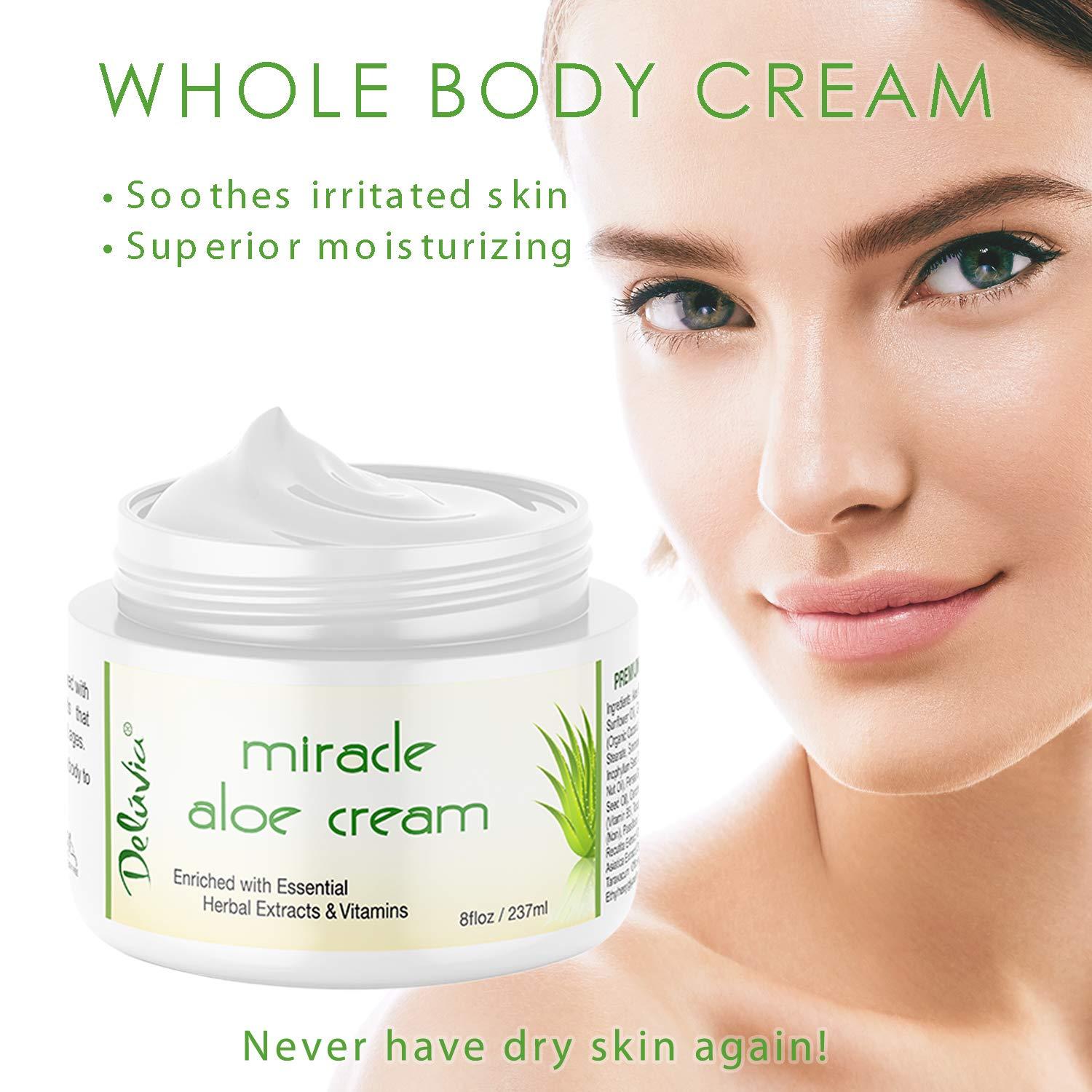 Deluvia Miracle Aloe Vera Lotion for Face and Body - 2 Pack, 8 Ounce  (Unscented) | Aloe Cream Moisturizer with Vitamin E - Soothing Sun  Protection | Buy Now with Express International Delivery | GoSupps.com