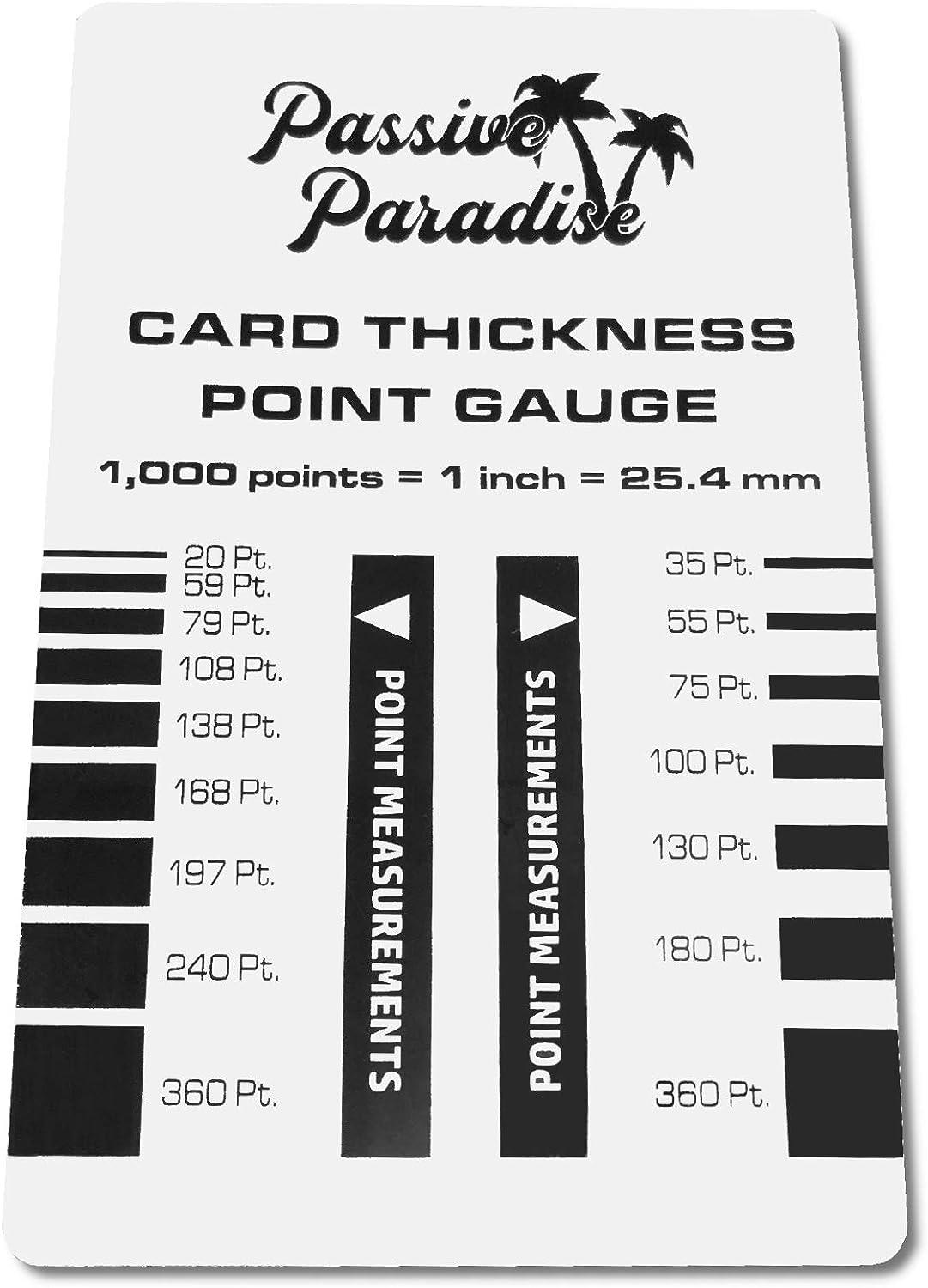 Passive Paradise Card Thickness Point Gauge Tool - Made for