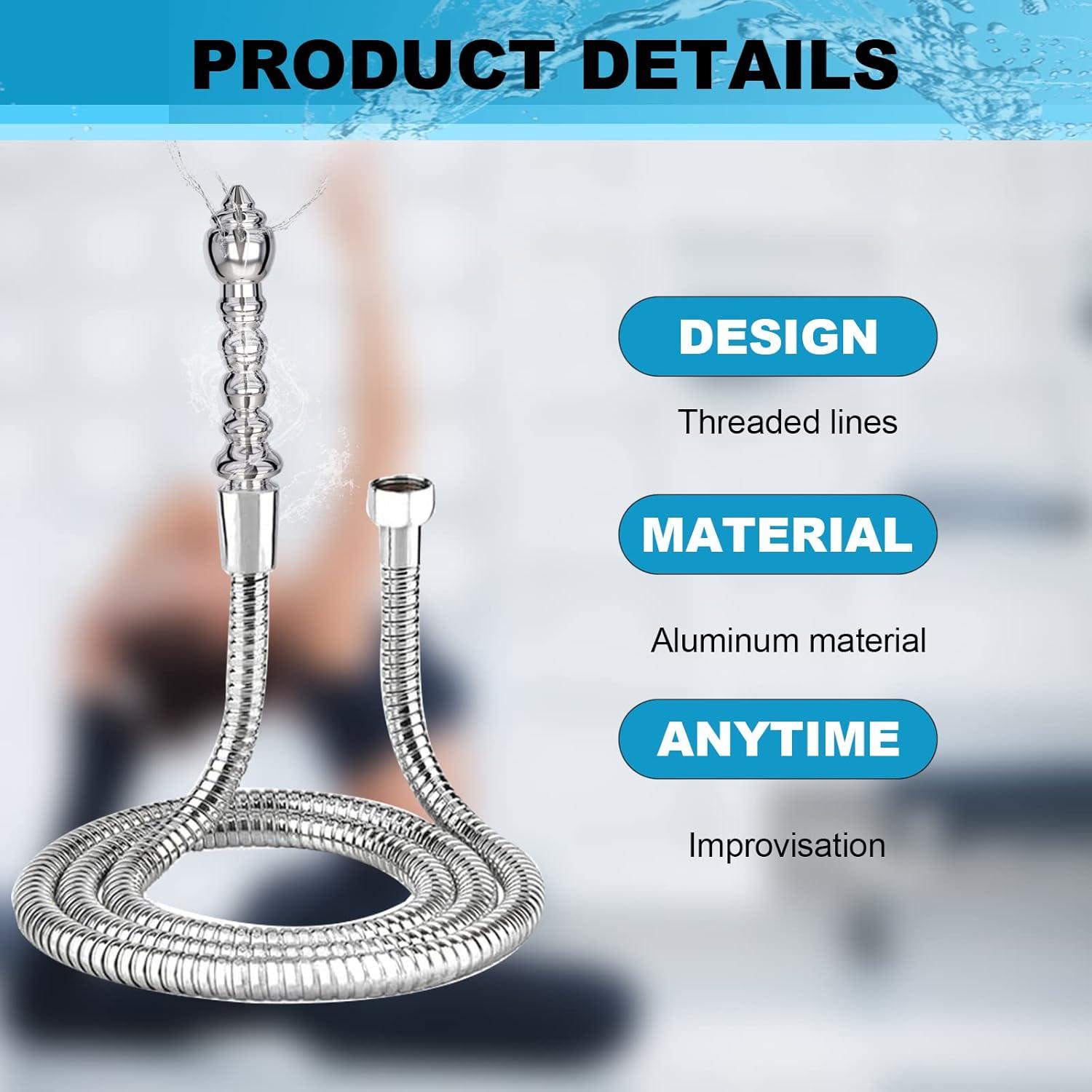 Shower Douche Kit With 3 Aluminum Shower Nozzle + Velvet