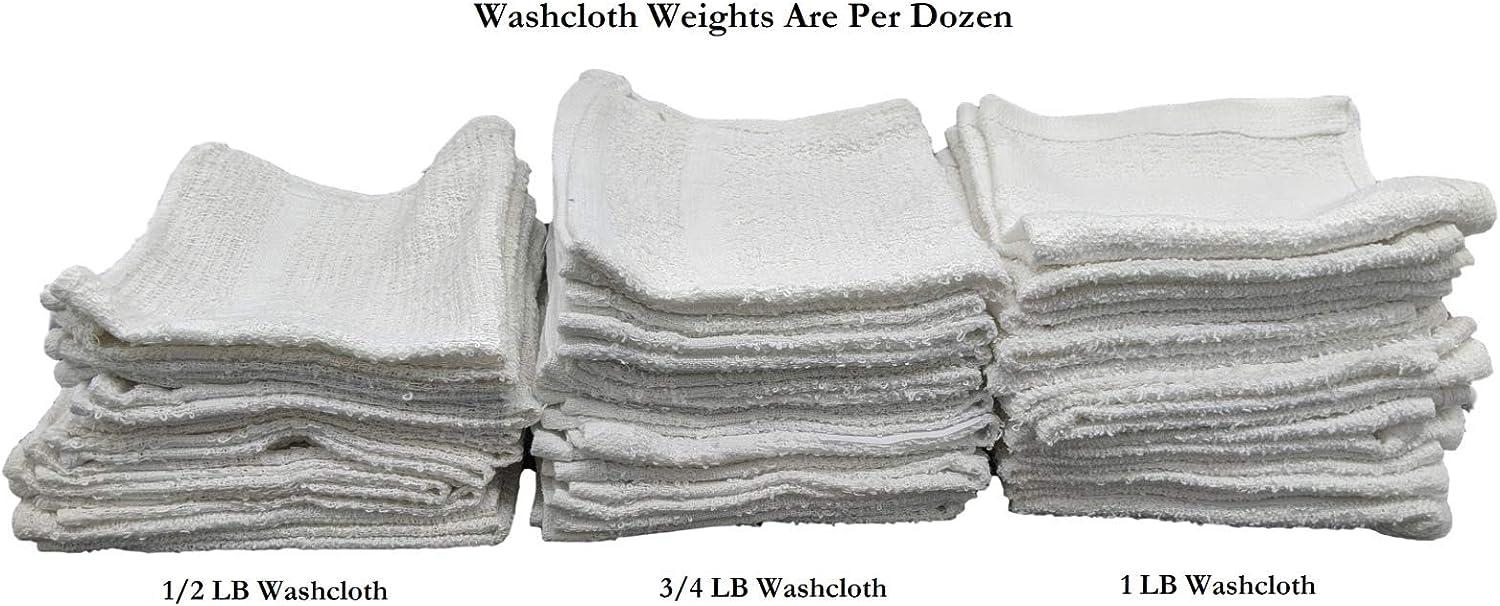 Marquis Mills 12x12 White Cotton Washcloths Reusable Thin Cloth Rags