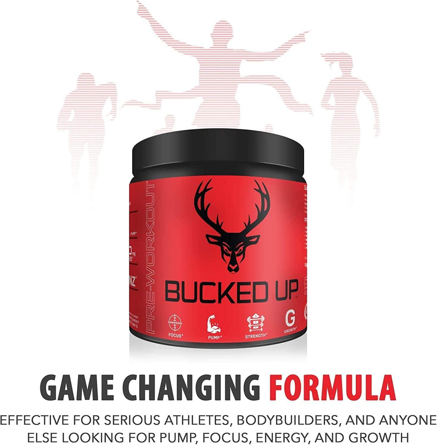 Bucked Up Pre Workout with 6g Citrulline, 2g Beta Alanine Blue Raz
