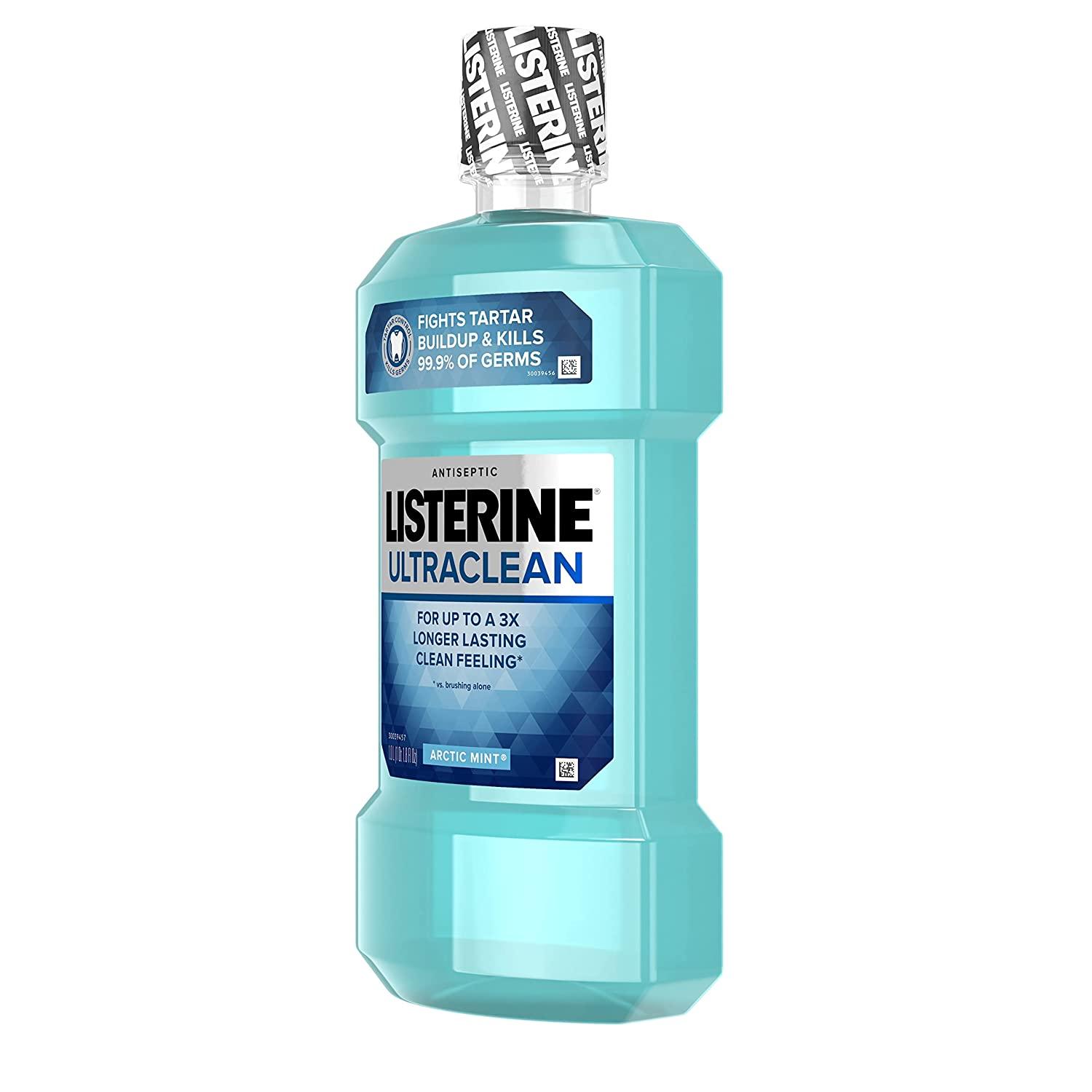 Listerine Ultraclean Oral Care Antiseptic Mouthwash with Everfresh