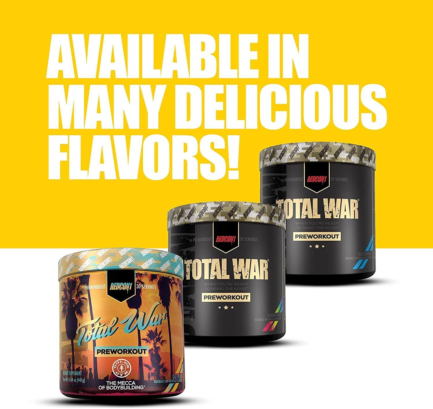 Redcon1 Total War Pre Workout, 30 Servings, Boost Energy, Increase