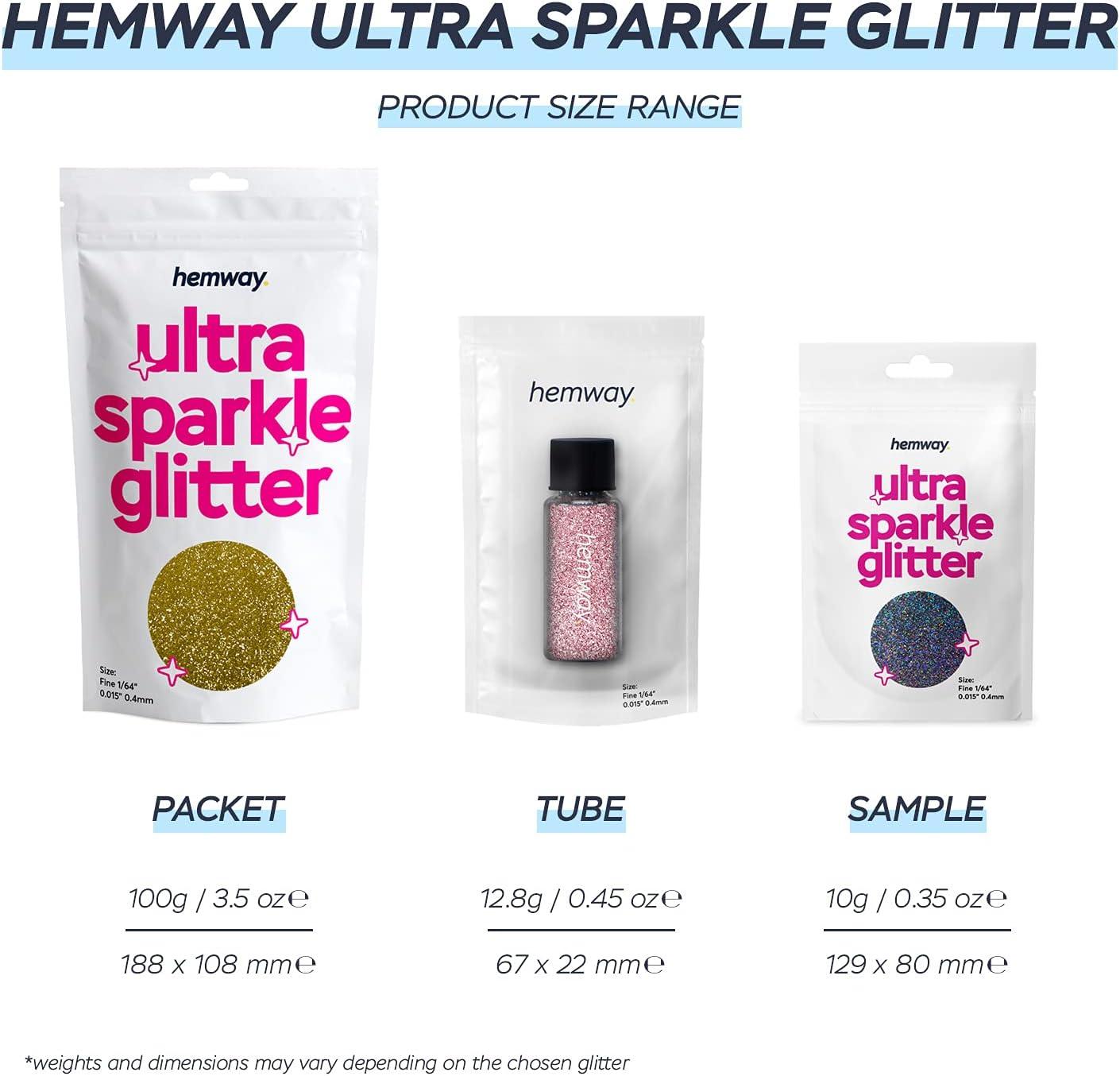 Hemway Premium Glitter Shaker - Silver | 130g Chunky Metallic