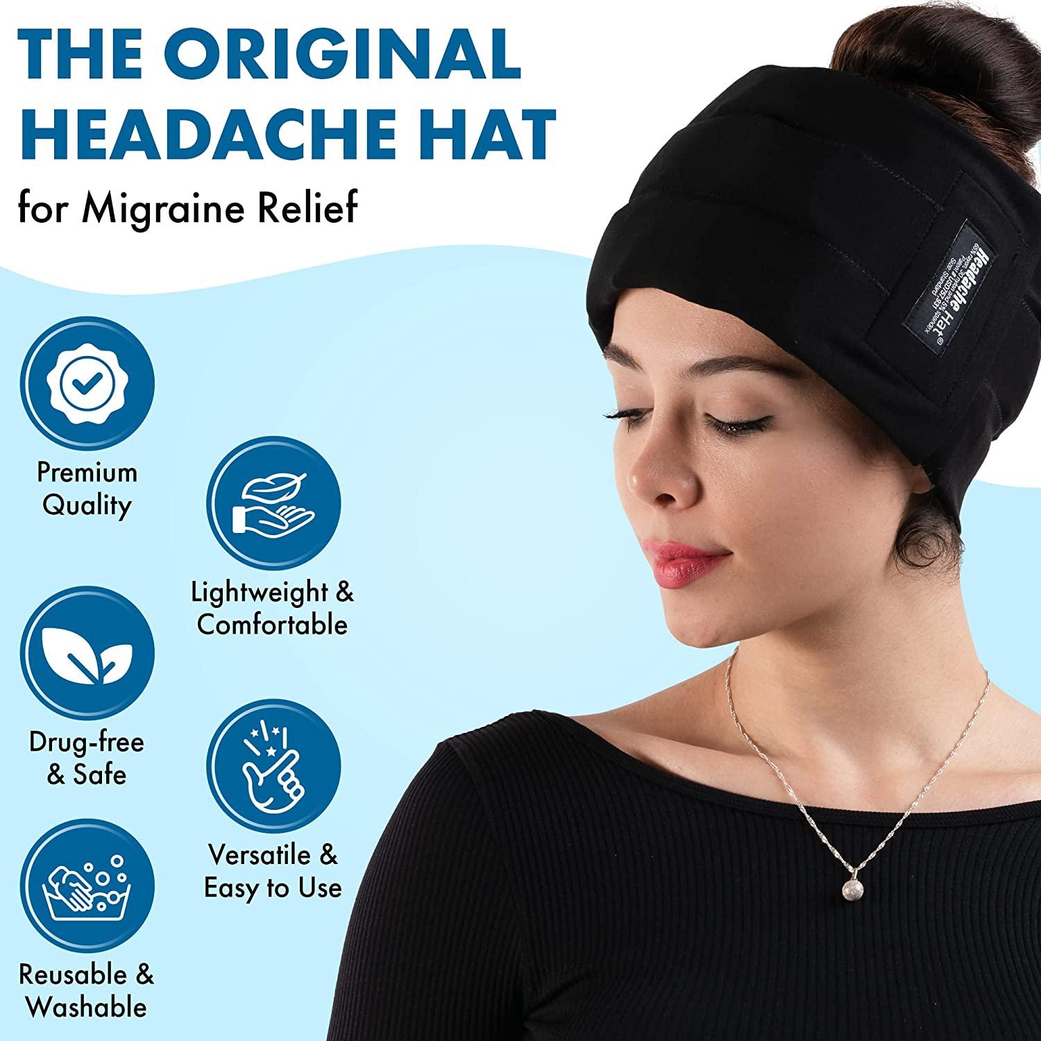 Headache Hat Original Migraine Relief Cap for Targeted Pain Relief