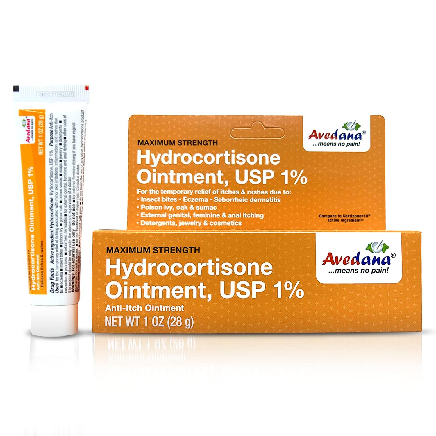 Avedana Hydrocortisone Ointment 1oz Hydrocortisone Ointment with 1