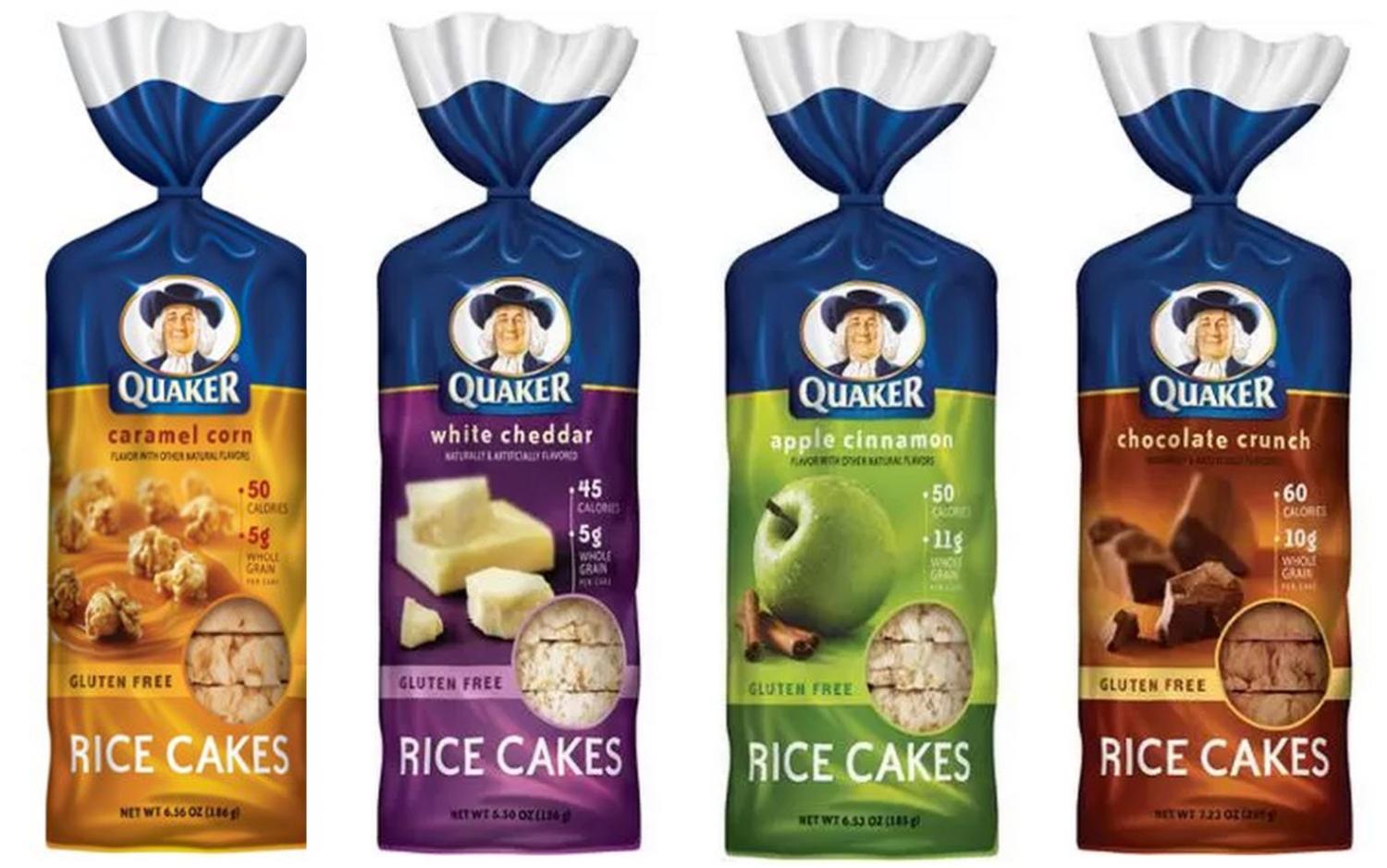 Quaker Rice Cakes Variety Bundle Pack of 4 Flavors Chocolate Crunch