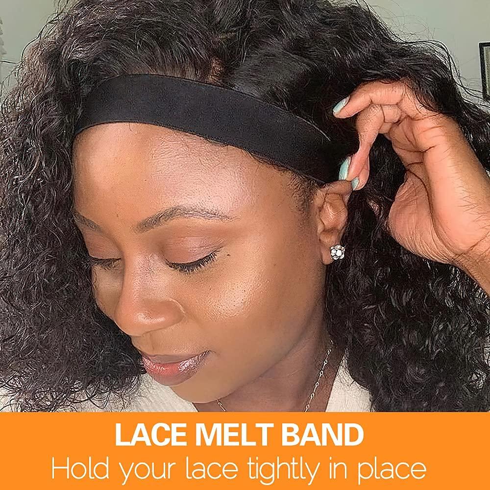 MEERL 1Pc Hair Elastic Band For Wigs With MagicTape Headband Edge Laying  Scarf Edge Wraps For Fixed Lace Wigs Elastic Headband