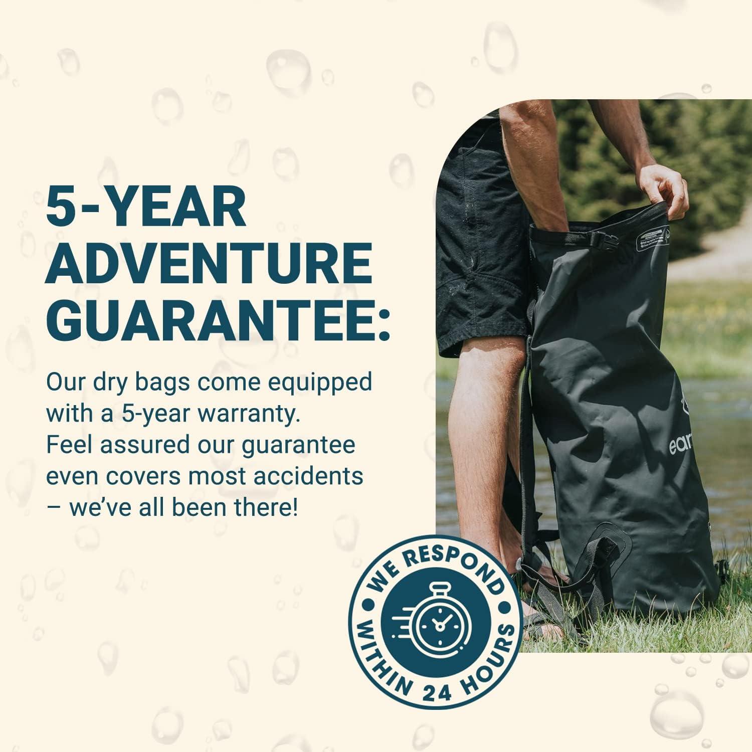 Earth Pak Sacca Impermeabile 10 Litri Con Tracolla - Borsa Stagna Per Kayak, Rafting, Spiaggia, Campeggio E Nuoto - Galleggiante E Leggera (Blu)