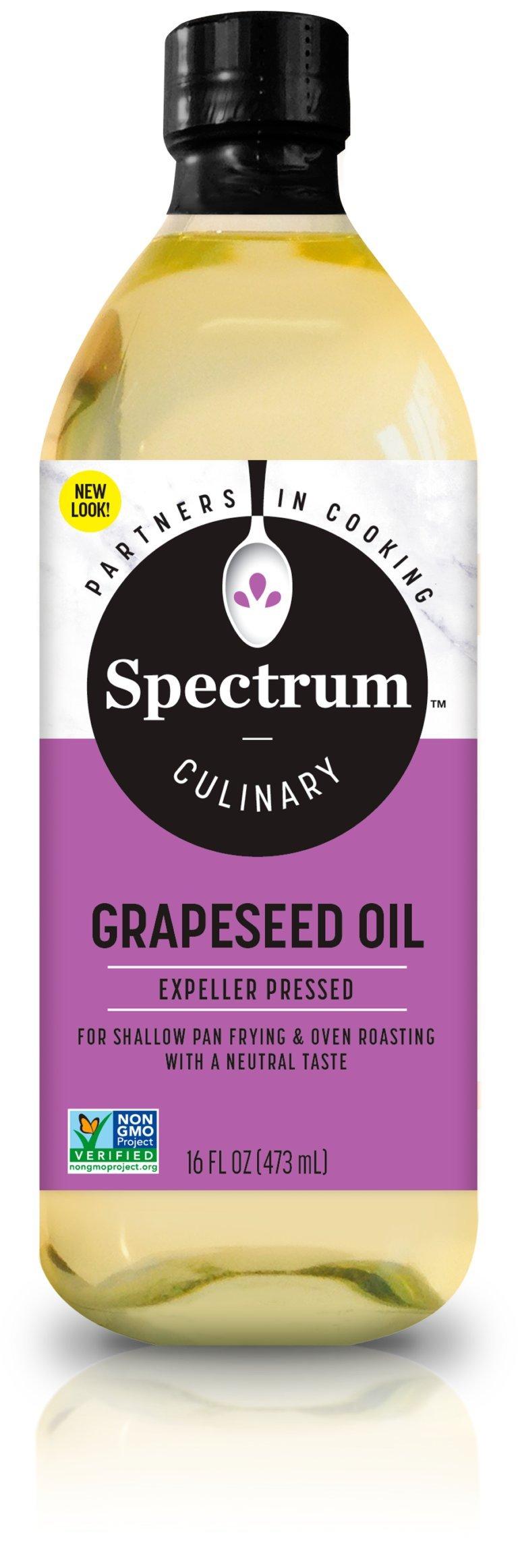 Spectrum Naturals Refined Grapeseed Oil, 16 oz.