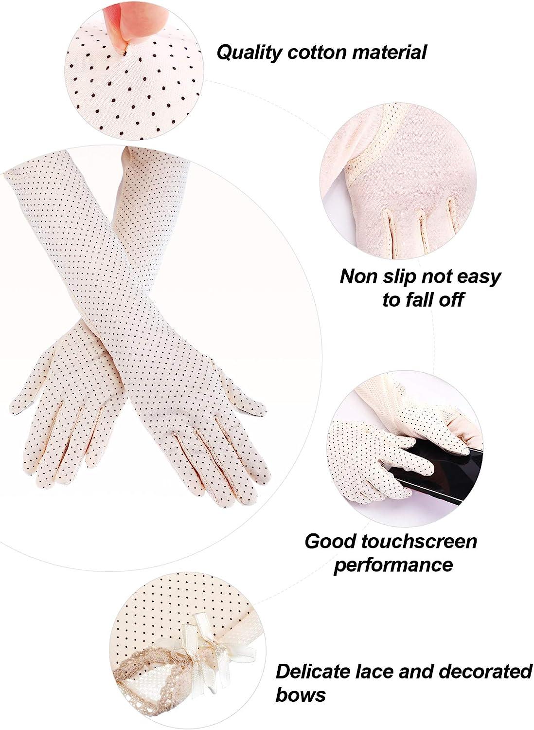2 Pairs Uv Long Sun Gloves Women's Sunblock Driving Gloves Non Slip Full  Finger Arm Sun Protective For Outdoor Sports