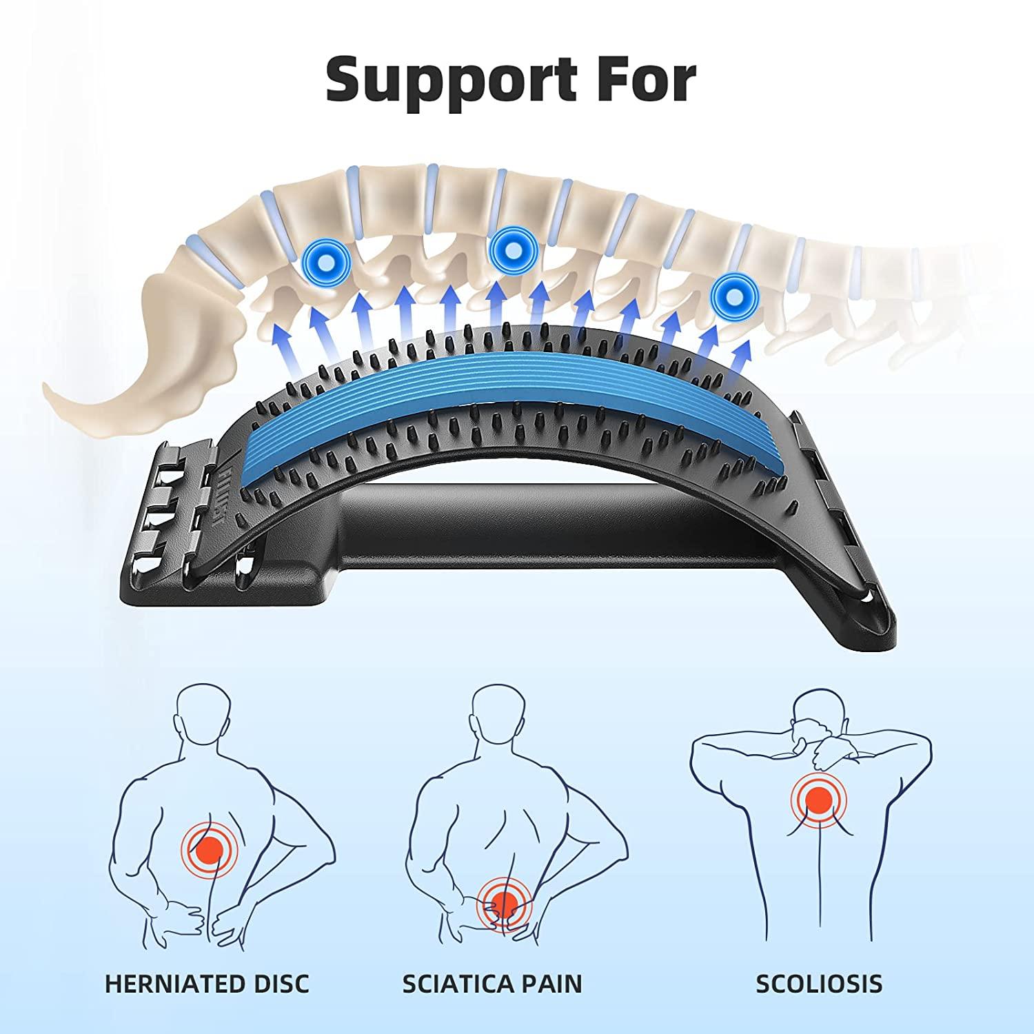 FILUST Back Stretcher for Lower Back Pain Relief, Back Cracking Device