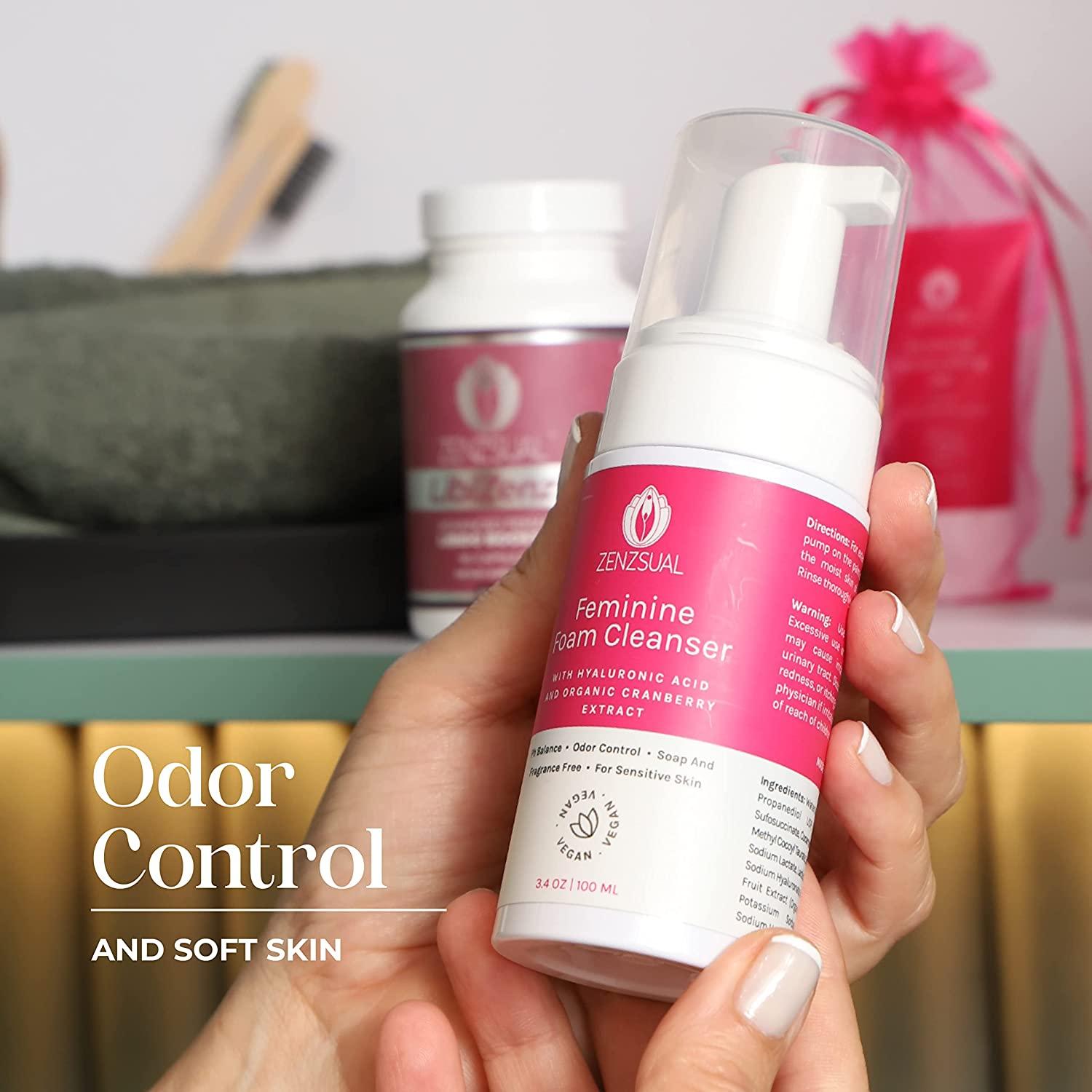 ZENZSUAL Feminine Foam Cleanser with Hyaluronic Acid and Organic