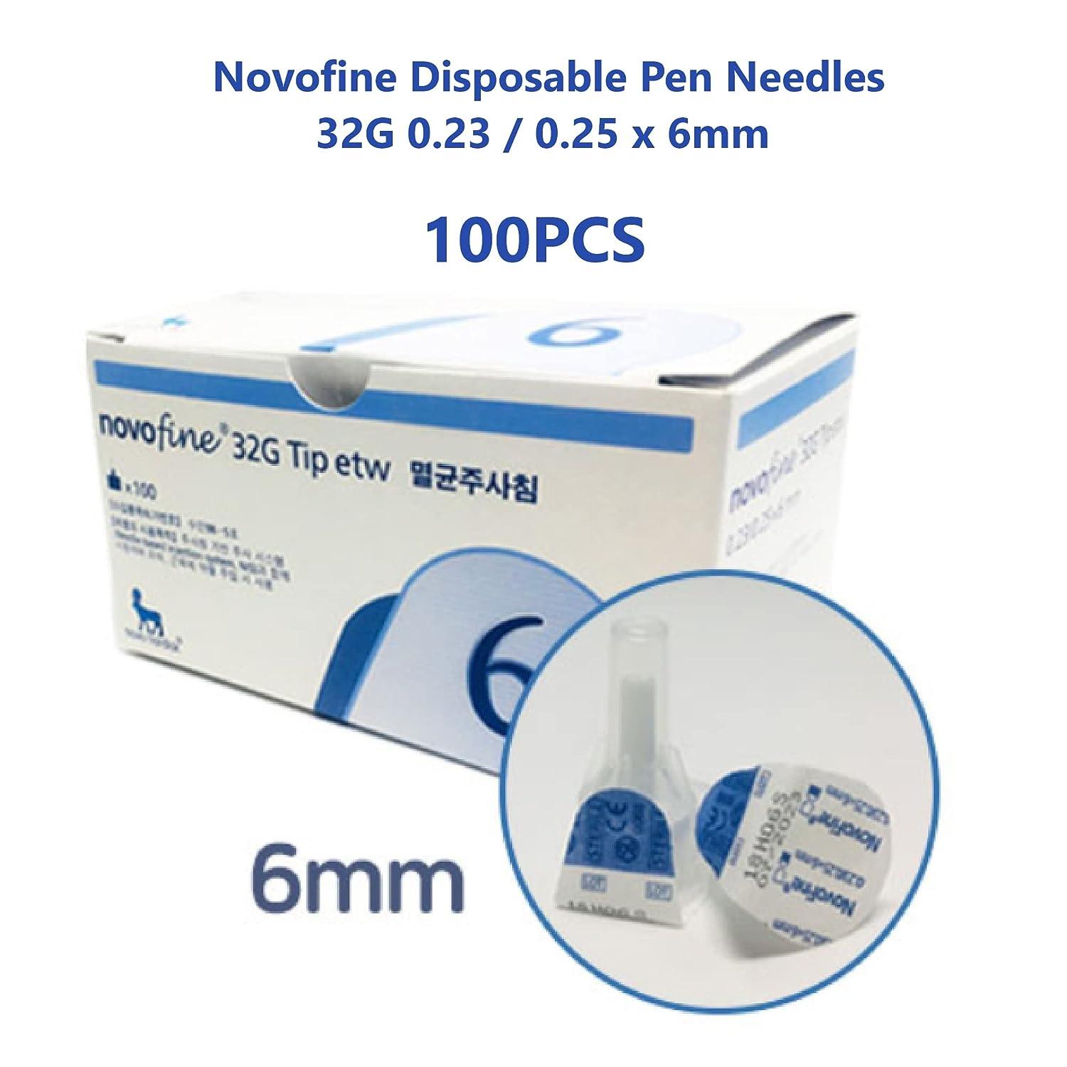 novofine 32g x 6mm Needles etw, Ship from USA 
