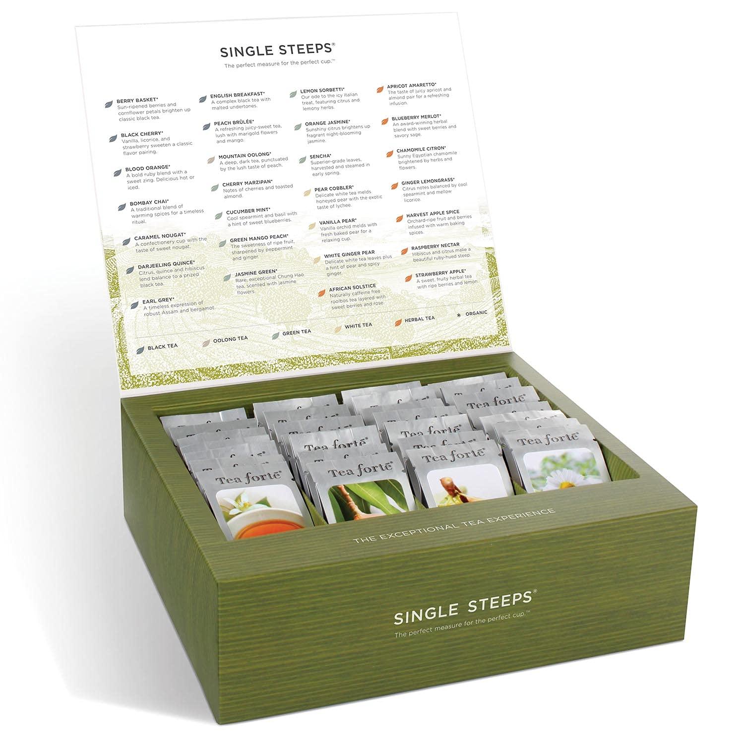 Tea Forte Assorted Tea Gift Set 28 Assorted Loose Leaf Teas Single