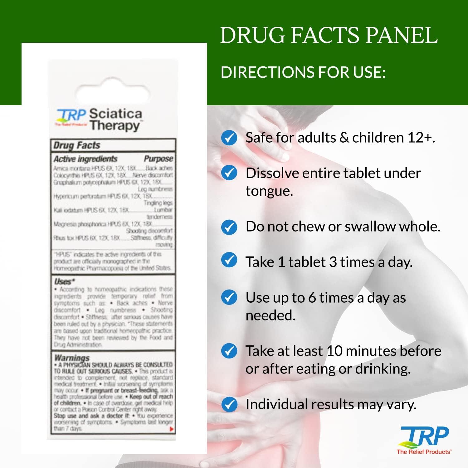 Sciatica Therapy Tablets 70 Count Fast Relief Formula by The Relief