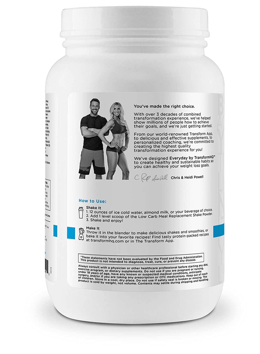 TransformHQ Chocolate Meal Replacement Shake Powder 28 Servings, GlutenFree, NonGMO