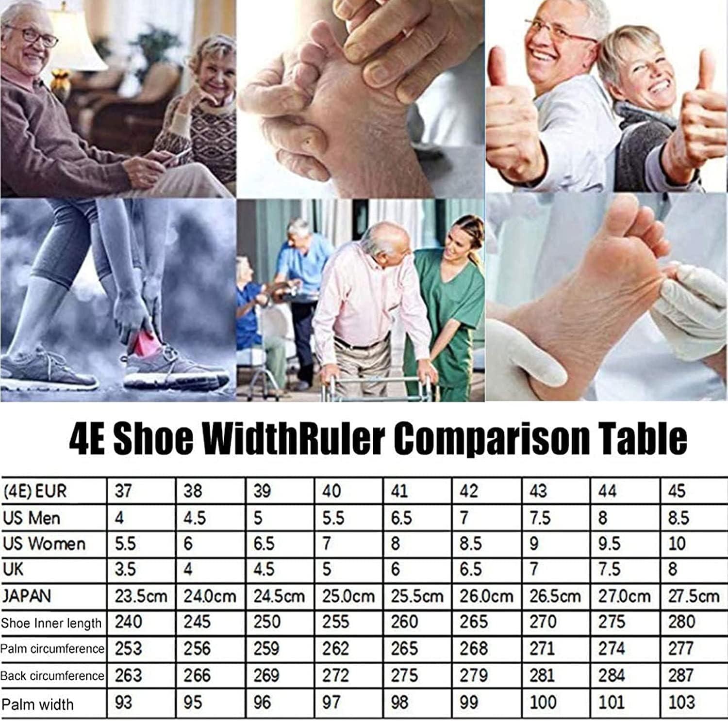 ZBJH Extra Wide Diabetic Shoes with Swollen Feet Wide Fit Large