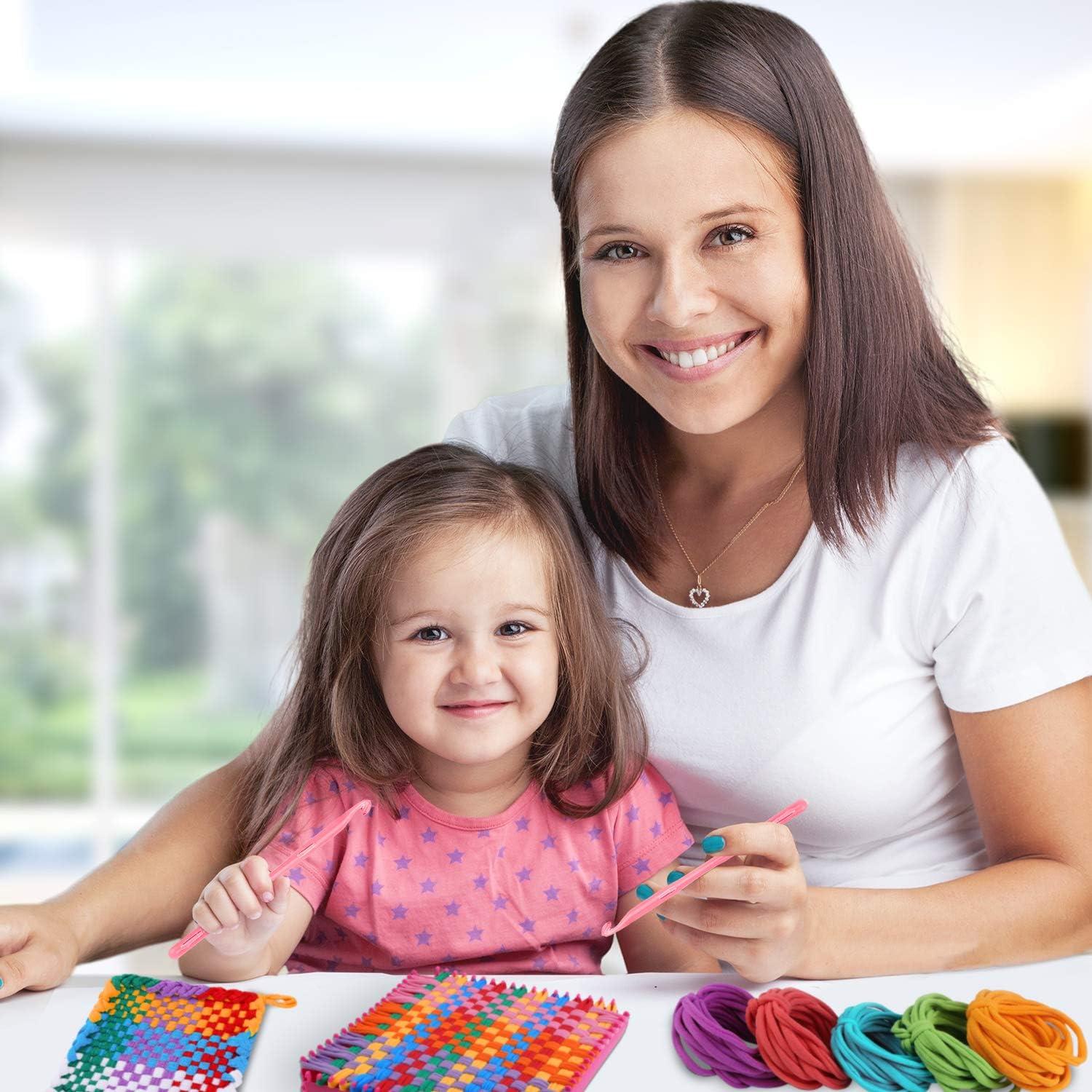 Aodaer 288 Pieces Loom Potholder Loops Weaving Loom Loops Weaving Craft