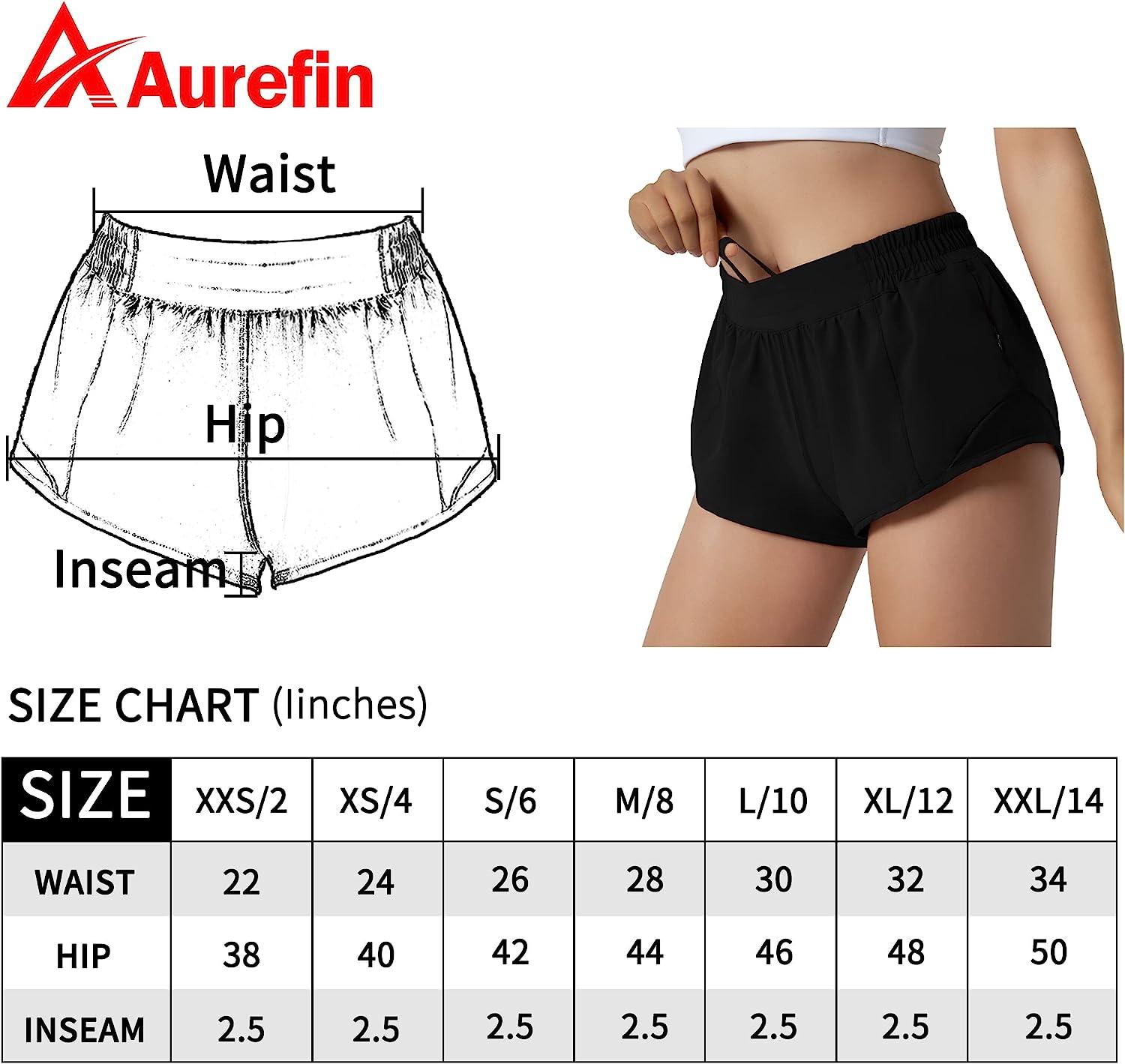 Women's High Waisted Running Shorts, 2.5'' / 4'' - Quick Dry Sport Gym  Athletic Shorts with Liner Zipper Pockets
