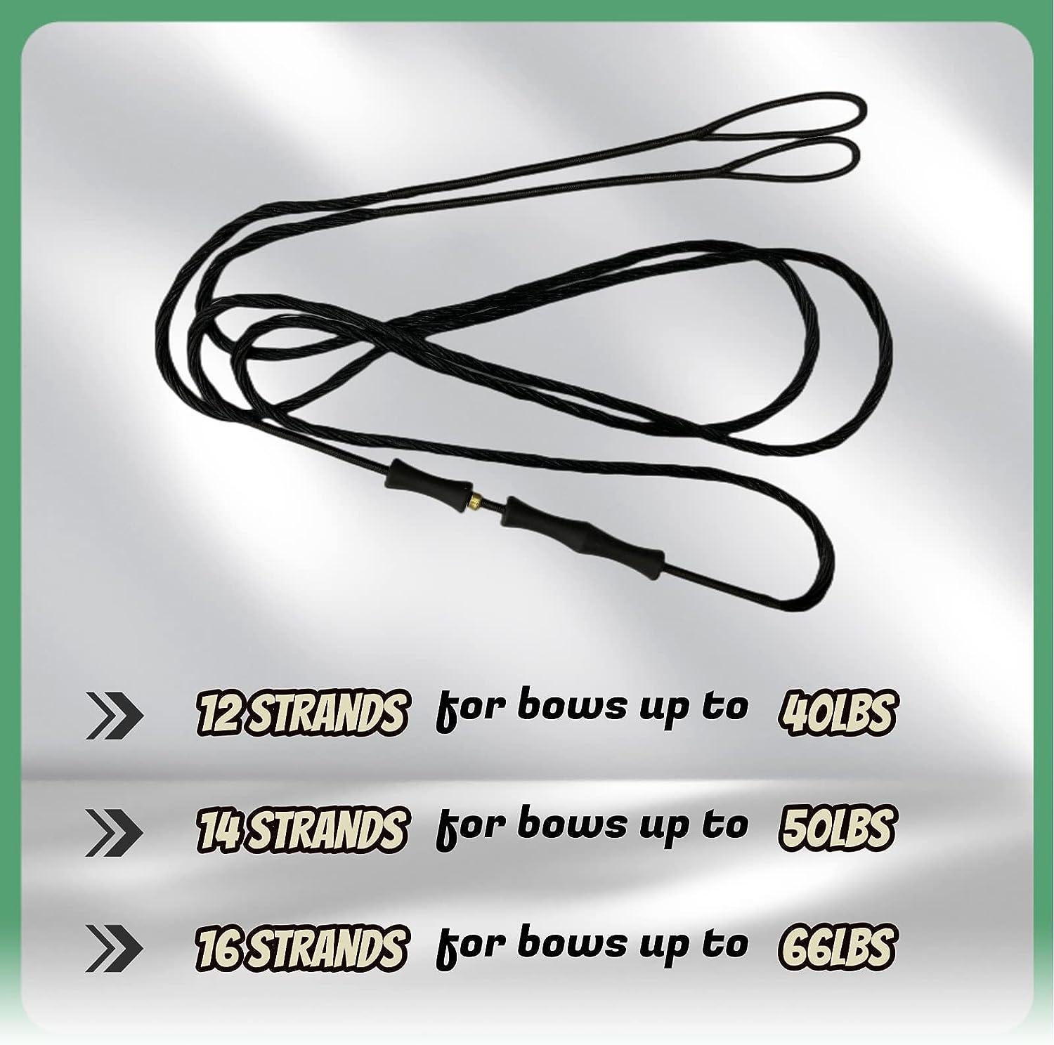DEERACE Traditional Recurve Bow String Set with Finger Savers Dacron Bowstring Guard AMO 62