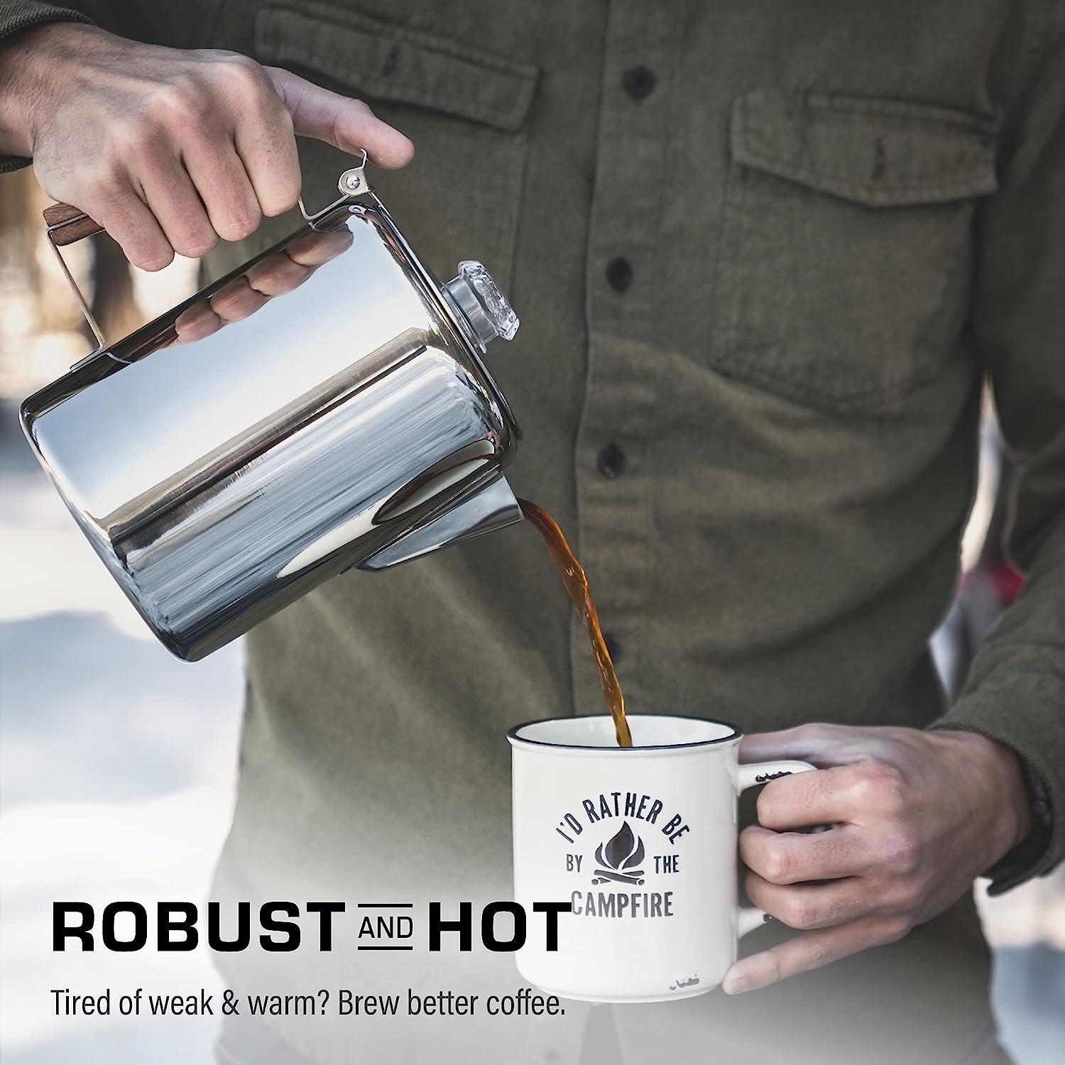 COLETTI Bozeman Camping Coffee Pot Percolator Coffee Pot - Coffee