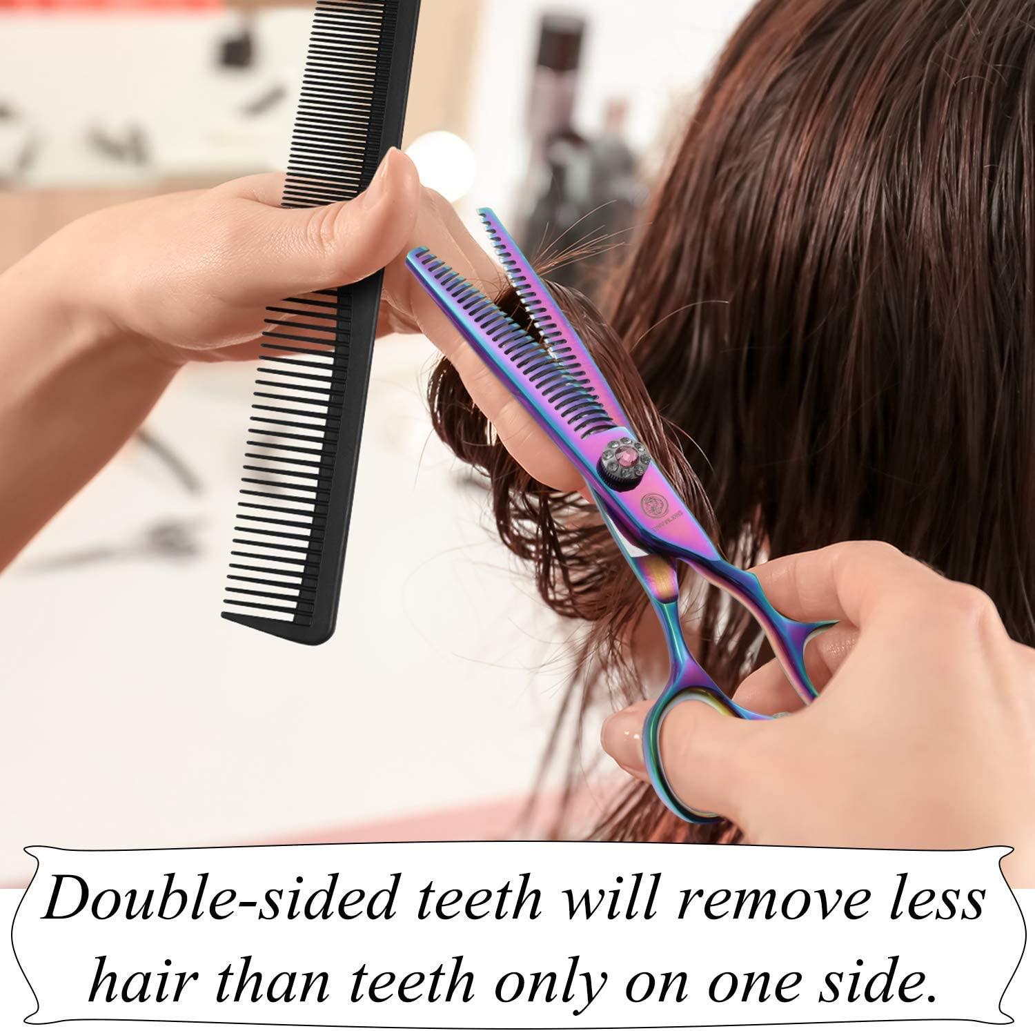 Double Sided Thinning Shears Double Teeth Thinning Shears Dual Blade