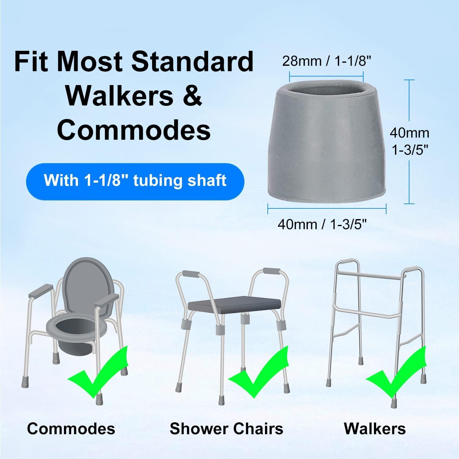 supregear Walker Tips 4 Pcs Universal Walker Commode Replacement Tips