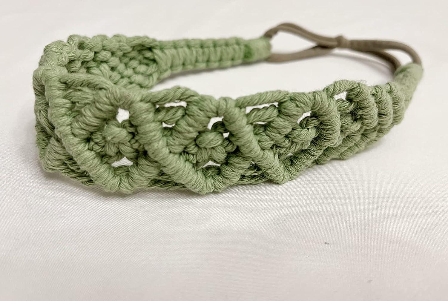 Hixixi 3PCS Handmade Knit Crochet Headbands for Women and Girls