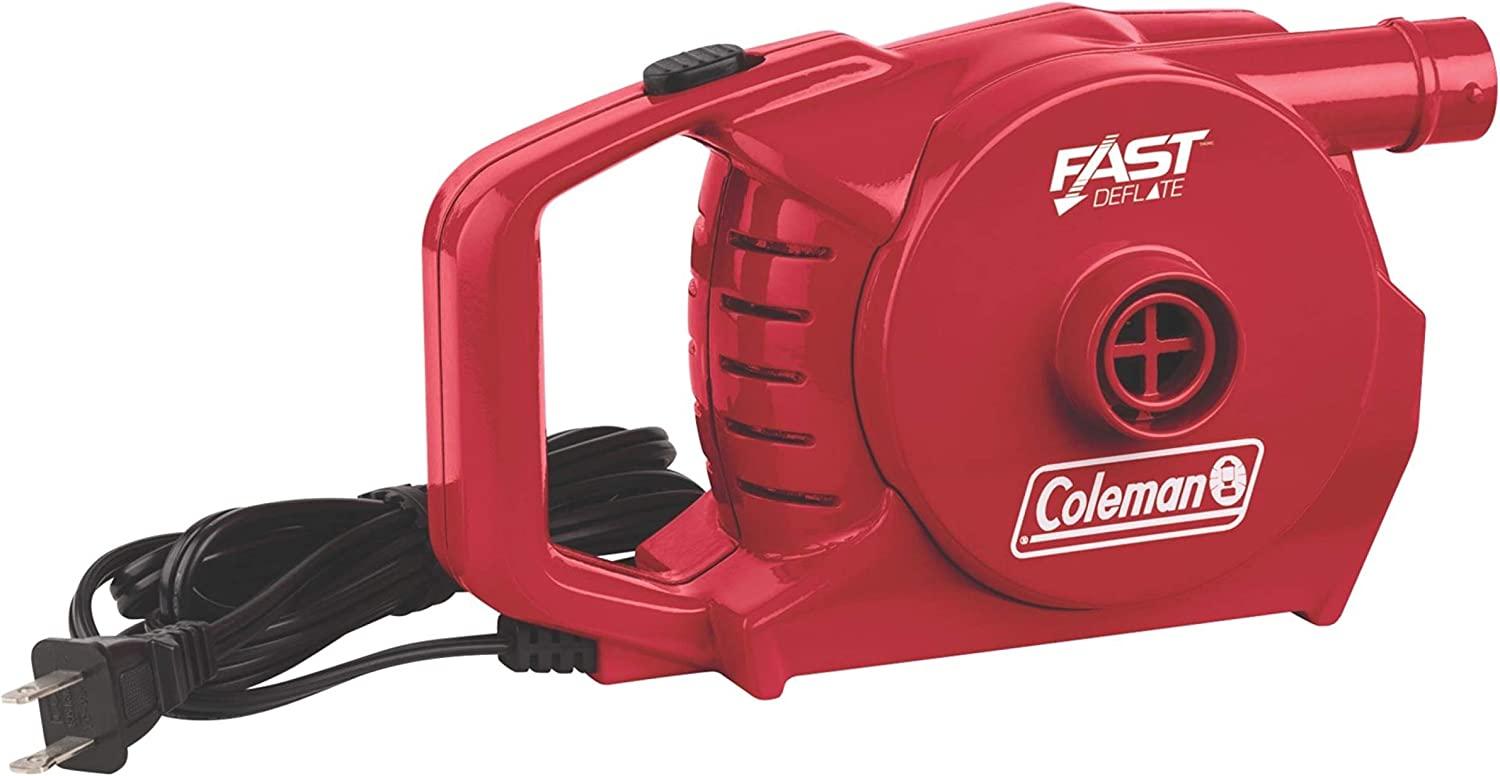 Coleman QuickPump 120v Pump Efficient Inflation Tool for Camping and