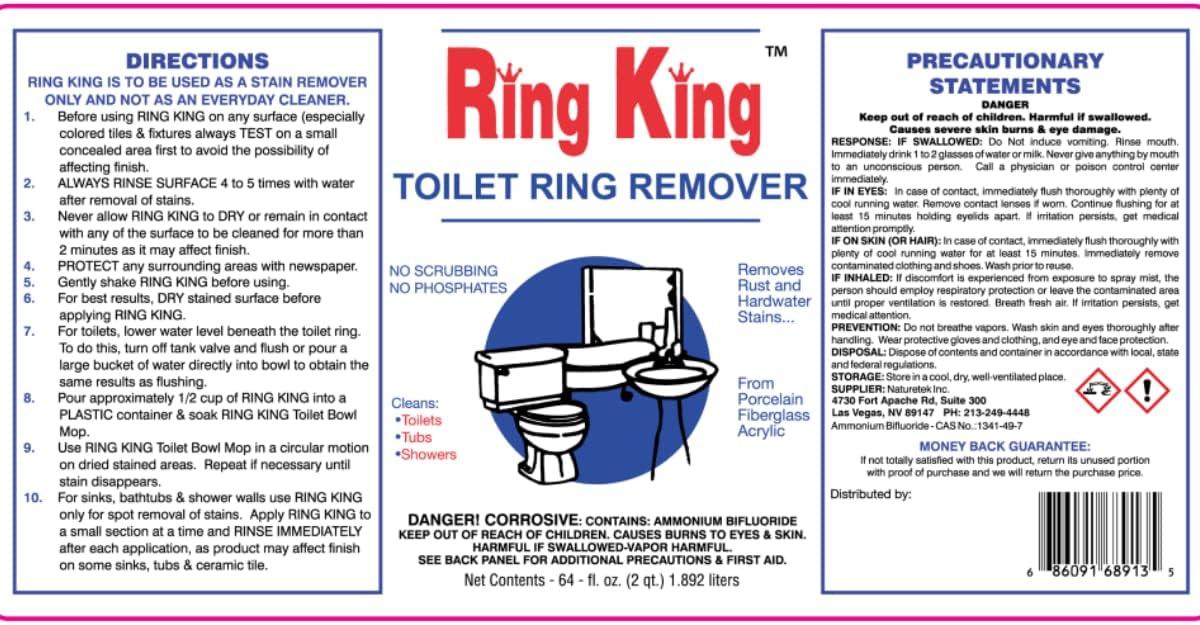 Ring King Toilet Ring Remover, Bathroom Toilet Bowl Cleaner, Multi